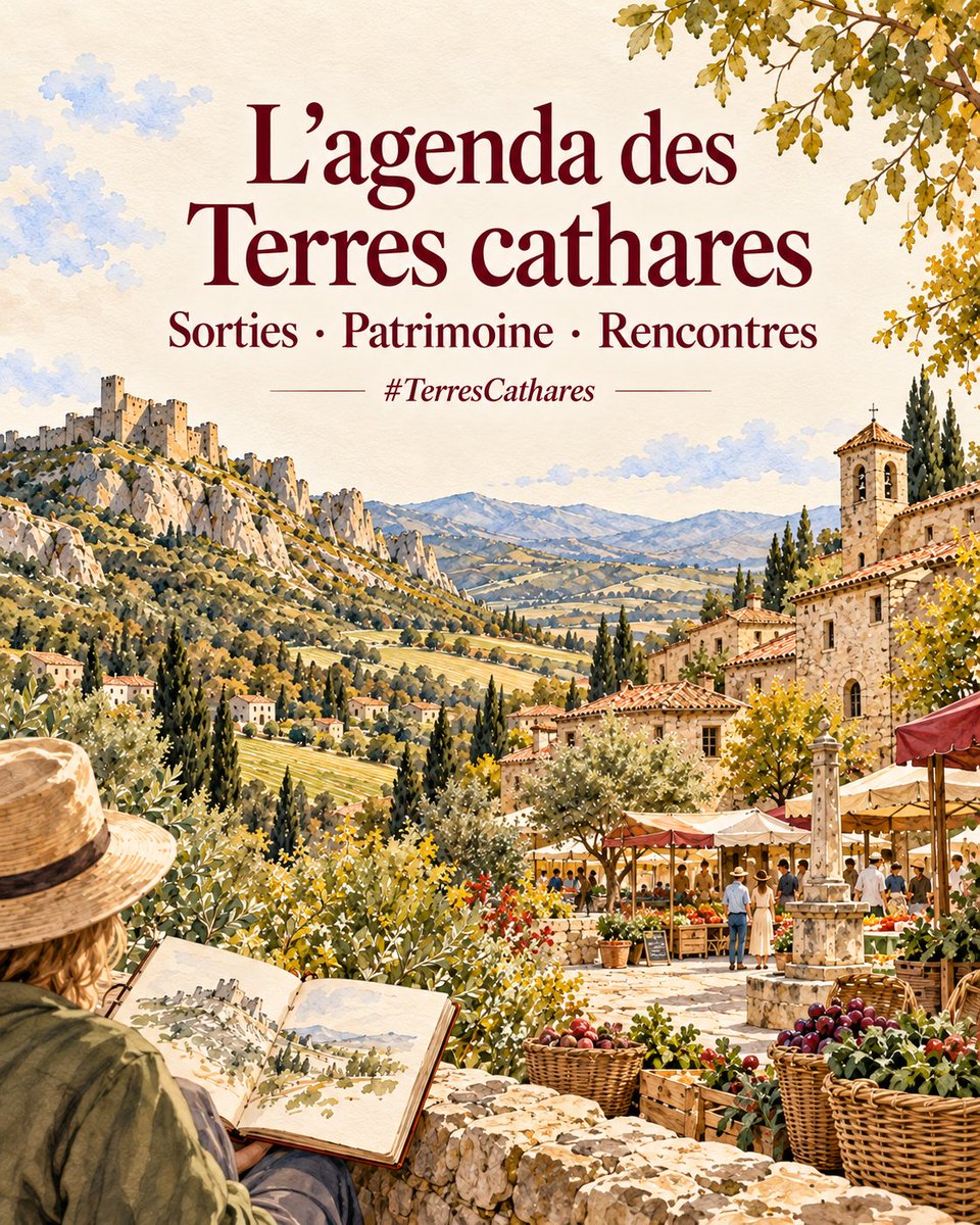 TerresCathares's tweet photo. Un rendez-vous. Un lieu. Une découverte.

Le nouvel agenda #TerresCathares réunit expositions, visites et marchés dans six départements d’Occitanie.

Filtrez par territoire, thème ou date pour préparer votre prochaine sortie.

https://t.co/Y6RmiSDGY6 https://t.co/lalRQj3FoJ