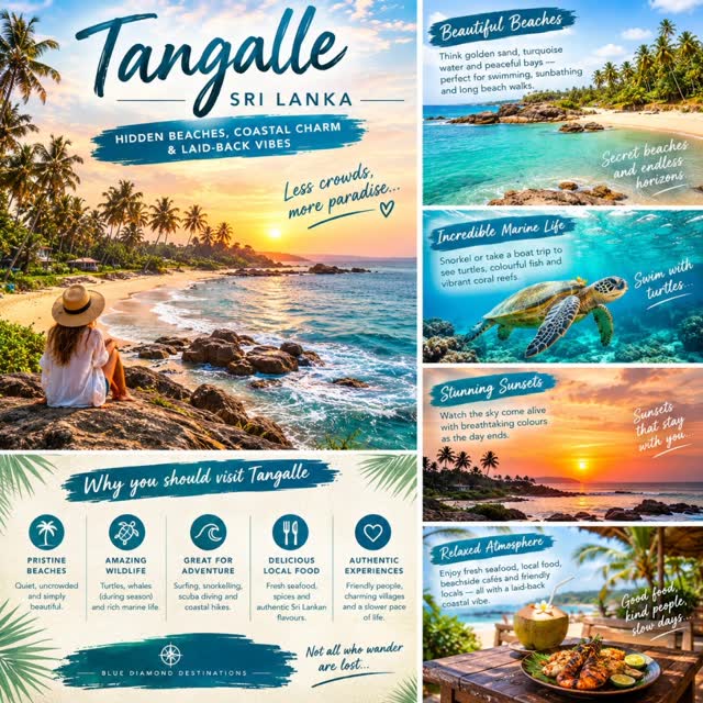 niccrush's tweet photo. Tangalle is Sri Lanka’s hidden coastal gem: golden beaches, turquoise waters, unforgettable sunsets, and a laid-back escape from the crowds. Would you add it to your bucket list? https://t.co/mc0KYRZQCZ