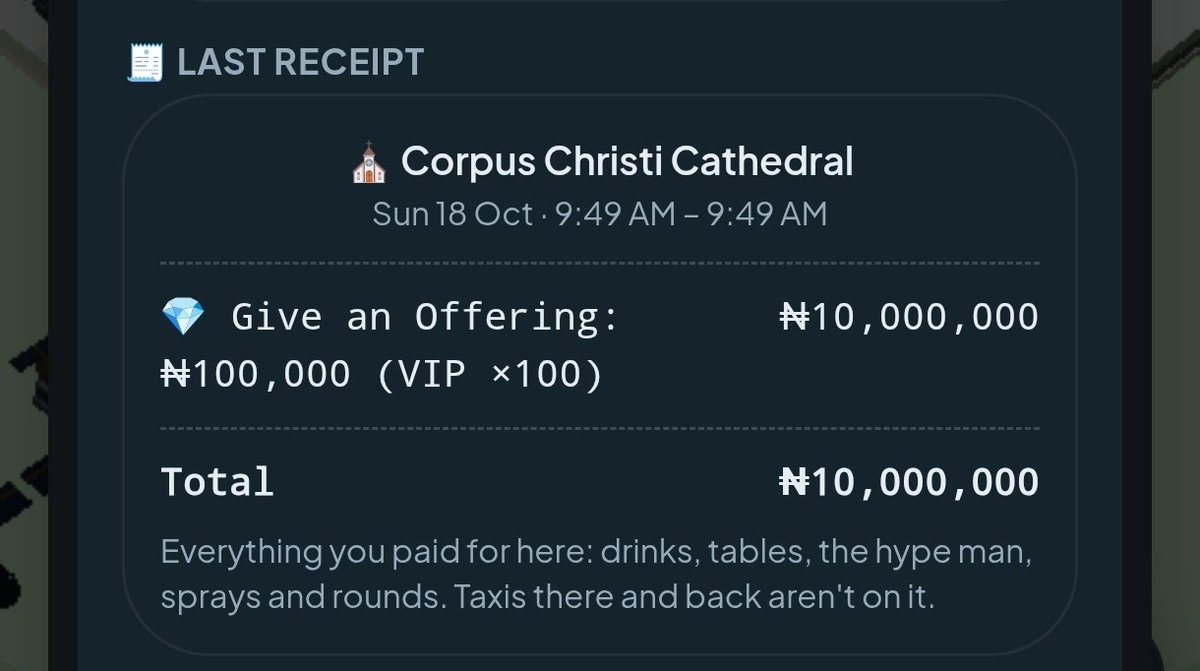 jacuzzi___'s tweet photo. Sunday #lagoslife Giveaway  drop proof you attended church and paid tithes in-game

10b each for the first 30

Must like +rt and be following https://t.co/JZKfljpFJ7
