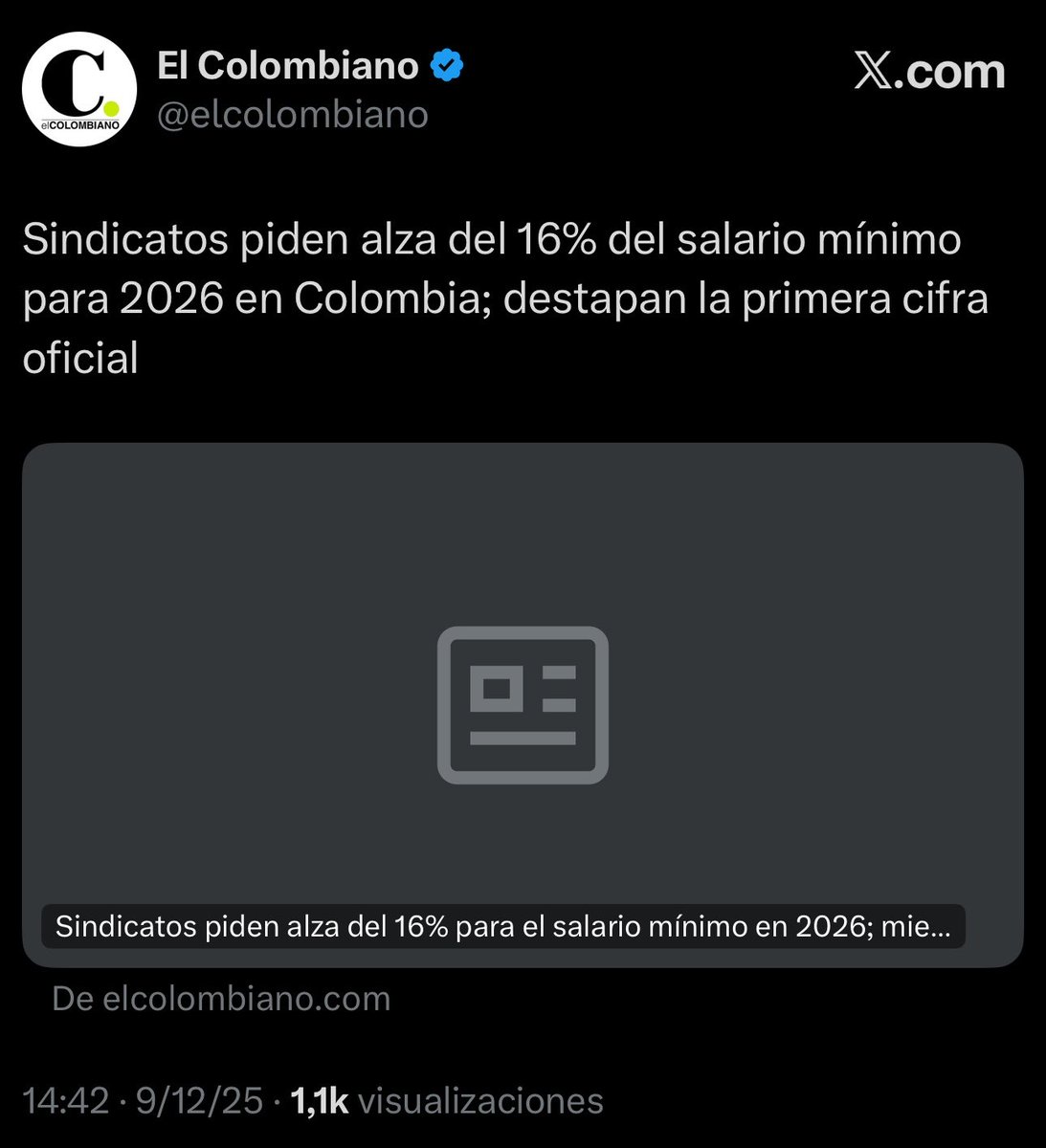 luisangelgd's tweet photo. A Petro los sindicatos en 2025 le pidieron 16%. A Abelardo en 2026 le piden 38,5%, más del doble.

Dejó de ser una negociación, es ganas de joder la vida, desestabilizar e incendiar el país. https://t.co/Qz2JoXthF9