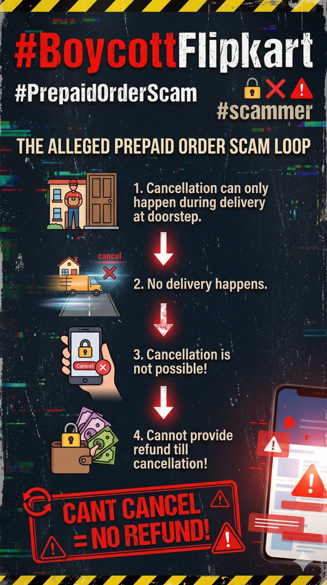 SevaliaMihir's tweet photo. @Neerajgupta31 @Flipkart @flipkartsupport @_Kalyan_K #scammer #BoycottFlipkart see my tweet this is alleged #prepaidorderscam https://t.co/WFNqIDMwEP
