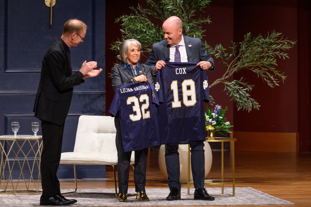 SpencerJCox's tweet photo. To my Notre Dame friends and fans—thank you for putting up with all the insufferable BYU fans today (me included). Please take it as the greatest sign of respect how much this win meant to all of us. You are the big brother and the gold standard. Visiting South Bend last year was a dream come true—a true football cathedral. Football fans everywhere aspire to earn the arrogance that you have earned (and I mean that with admiration and respect).  You have an incredible coach and team, so please win out. We will be cheering for you the rest of the way. 

Oh, and sorry about not getting one last play. I would have enjoyed watching Carr sail another pass over his receiver…(am I doing it right?😂)
