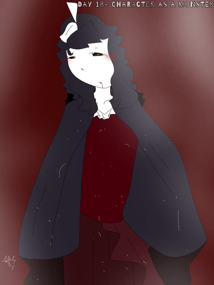 ManelYanel99291's tweet photo. Day 18- Character as a monster🦇��️🌷
#FPEtober2026 https://t.co/v856w0Prjc