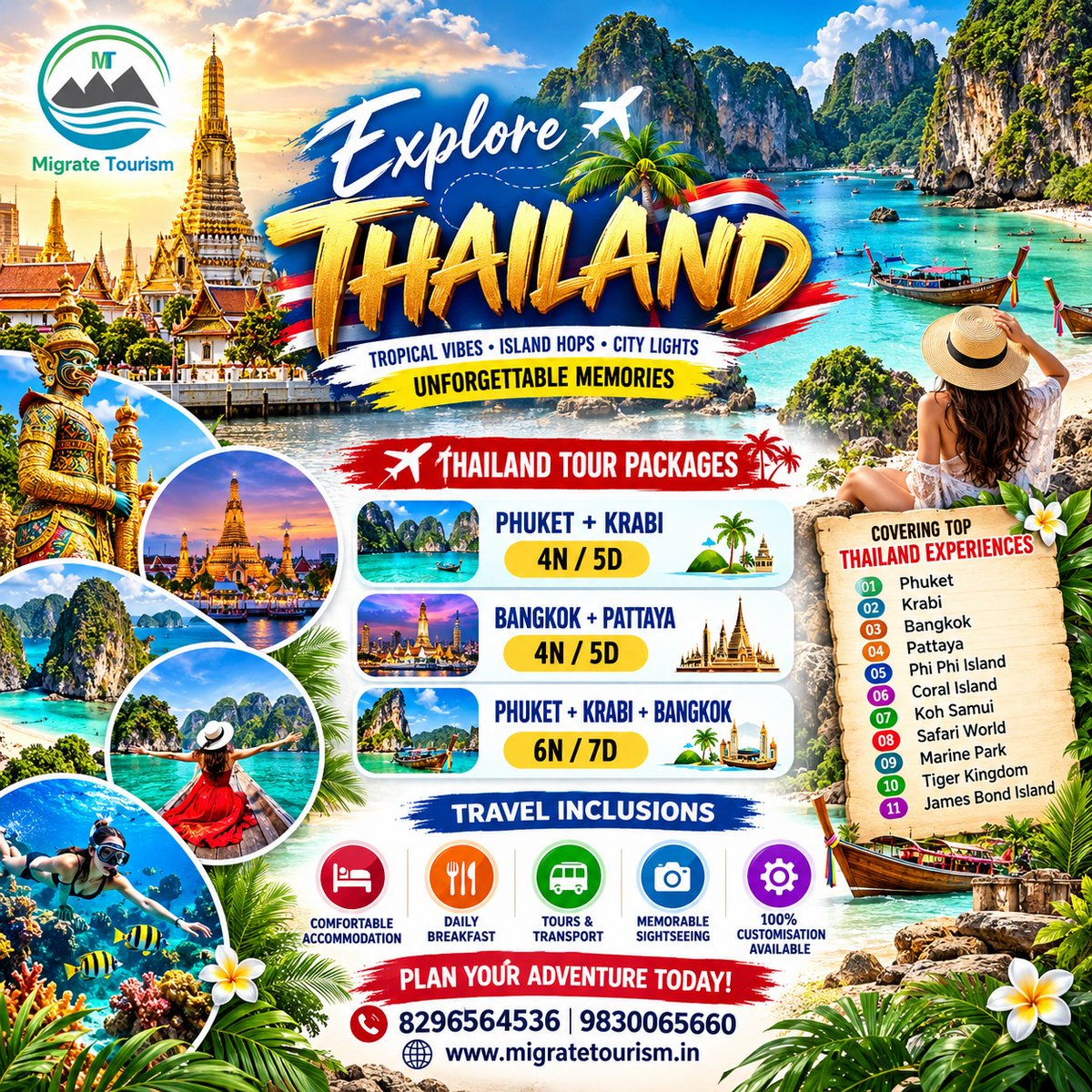leodifisel's tweet photo. Thailand or Vietnam? Choose your dream escape. Phuket, Krabi, Bangkok, Pattaya, Hanoi, Halong Bay, Danang or Phu Quoc. Custom packages with stays, breakfast, transport and sightseeing. Share your travel dates for a personalised package: 8296564536 https://t.co/d6HfJfehr5