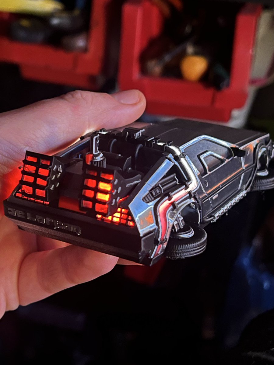 grafitomi's tweet photo. Beta tested a Delorean today by @LayerLux3D 
Available soon on Makerworld.
#bttf #3dprinting #BambuLab https://t.co/5tHgkVMNtS