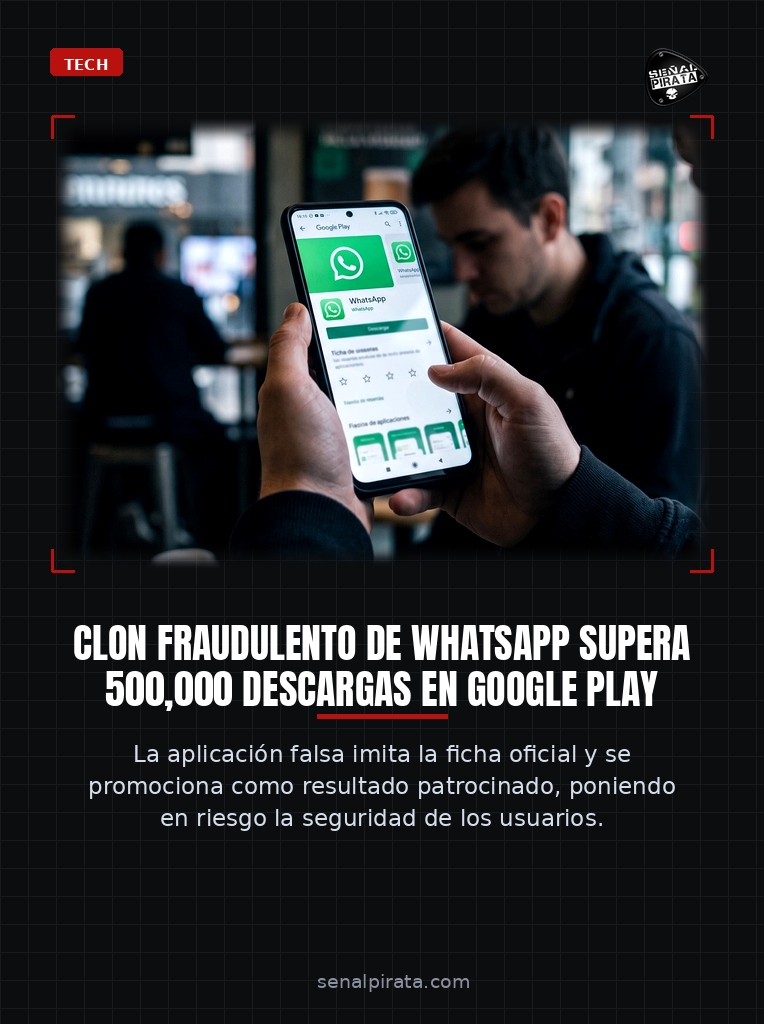 senalpirata's tweet photo. ⚠️ Clon de WhatsApp acumula 500,000 descargas en Google Play. Revisa el desarrollador antes de instalar. #WhatsApp #SeguridadDigital #AppsFalsas

👇 Lee la nota completa en el primer comentario. https://t.co/d9npwA8nep