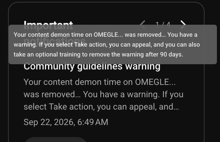 friendlybrey's tweet photo. (THREAD 2/3) Context: I noticed Omegle community YouTubers were being targeted by automation so I started deleting my own old videos from over 4 years ago. They were fun innocent videos when i was younger. They do NOT violate guidelines
I randomly had one video from 4 years ago taken down, it did NOT receive a warning or strike, due to YouTube stating”We realize you may not have known this was a violation, so you did not get a warning or strike.”(proof below) This was a LIE, that exact video received a warning DAYS later. Since the video was already deleted i could NOT appeal.
This is CLEARLY a mistake by YouTube. I later reached out directly to YouTube chat Support, and I have PROOF, they did NOT help or understand. (Proof Below- Thread Continues)
When I contact support this is the conversation had that did NOT help or understand the issue.