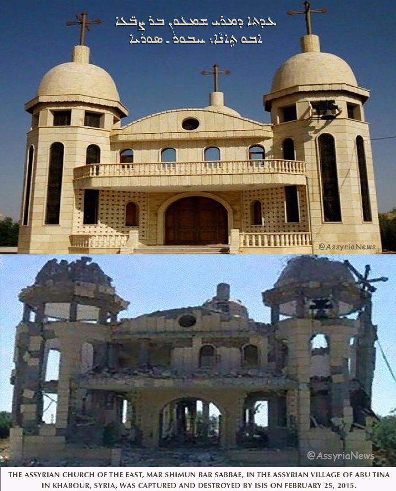 TodayAssyria's tweet photo. ✝️ THE DESTRUCTION OF ASSYRIAN CHRISTIAN CHURCHES — FROM MESOPOTAMIA TO EUROPE: THE WEST MUST LEARN FROM HISTORY!

⛪ Assyrian Christian Heritage Under Attack Since 2003

Assyrian Christians are among the world's oldest Christian communities, with roots in Mesopotamia dating to the earliest centuries of Christianity. Their churches, monasteries, and Syriac-Aramaic traditions form an important part of the religious and cultural heritage of Iraq and Syria.

Since the US-led invasion of Iraq in 2003, Assyrian Christian communities have faced increasing violence, persecution, forced displacement, and the destruction of churches and religious heritage, particularly at the hands of Islamist extremist groups.

Between 2003 and 2017, more than 140 Assyrian Christian churches were reportedly damaged or destroyed across Iraq and Syria by ISIS and other Islamist extremist groups. This figure remains an estimate rather than an independently verified total.

📸 The four photographs illustrate only a small fraction of the destruction of Assyrian Christian churches.

🔥 Documented Attacks in Iraq and Syria

🇮🇶 Iraq, 2003–2017: Following the US-led invasion, Christian communities experienced church bombings, kidnappings, killings, threats, and mass displacement.

In 2014, ISIS occupied Mosul and large parts of the Nineveh Plains, including historically Christian towns such as Qaraqosh (Baghdeda), Bartella, and Karamlesh. More than 100,000 Christians fled their homes.

🇸🇾 Syria, 2015: ISIS attacked Assyrian villages along the Khabur River, abducted more than 200 Christians, and destroyed or damaged churches and homes.

⛪ Religious heritage: Among the affected sites were historic churches and monasteries, including Mar Behnam Monastery and St. Elijah's Monastery in Iraq.

These attacks contributed to the substantial decline of Christian communities in parts of Mesopotamia.

⚠️ Islamist Extremism and Attacks in Europe

Violent Islamist extremism has also been responsible for attacks against Christian worshippers and religious sites in Europe.

🇫🇷 France, 2016: ISIS-inspired attackers murdered Father Jacques Hamel inside a church in Saint-Étienne-du-Rouvray.

🇫🇷 France, 2020: Three people were killed in an Islamist terrorist attack at the Basilica of Notre-Dame in Nice.

🇫🇷 Lyon, September 2025: Ashur Sarnaya, a 45-year-old Assyrian Christian refugee who fled Iraq during the rise of ISIS, was murdered in Lyon, France, while broadcasting Christian content on TikTok. Ashur, who used a wheelchair, had sought safety and religious freedom in Europe. French anti-terrorism authorities investigated the killing, and a suspect was charged in connection with a terrorist enterprise. The case has been investigated as a suspected Islamist terrorist attack, although the motive has not been established by a final court judgment.

Churches in Europe have also experienced arson, vandalism, and desecration. However, these incidents have different causes, and they cannot all be attributed to Islamist extremists.

🕊️ Protection of Assyrian Christian Heritage

The destruction of churches in Iraq and Syria has affected not only religious buildings but also the communities, manuscripts, traditions, and cultural heritage associated with them.

Despite reconstruction efforts, displacement, insecurity, and emigration continue to affect the future of Assyrian Christian communities.

The experience of Assyrian Christians in Iraq and Syria provides an important lesson for Europe and the wider Western world: religious extremism must be confronted, freedom of worship protected, and historic religious monuments preserved.

Protecting Assyrian Christian heritage requires the preservation of historic churches and monuments, security for remaining communities, religious freedom, and support for displaced families wishing to return.

⛪ PROTECT ASSYRIAN CHRISTIAN CHURCHES, SACRED MONUMENTS, AND THEIR ANCIENT RELIGIOUS AND CULTURAL HERITAGE!

#AssyrianChristians #AssyrianHeritage #ChristianHeritage #Assyrian #Assyrians #Assyria #Mesopotamia #Nineveh #Khabur #Iraq #Syria #ReligiousFreedom #CulturalHeritage #JusticeForAshurSarnaya #ProtectHistoricChurches #StopReligiousExtremism