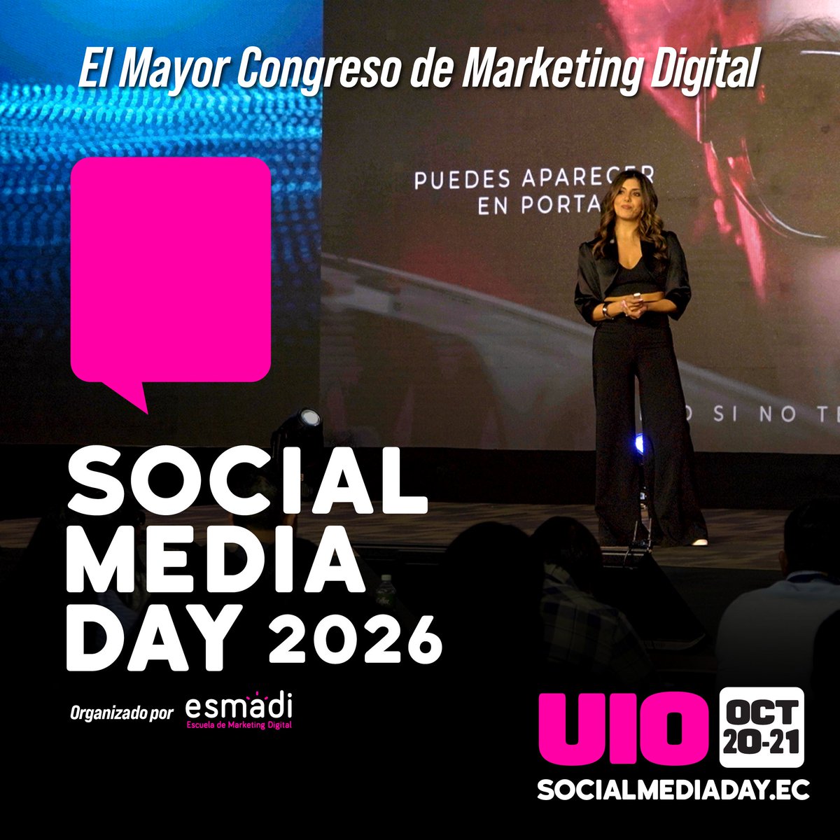 Ticketshow's tweet photo. 🔥Social Media Day 2026 reúne a la comunidad digital en Quito para vivir el Congreso de Marketing Digital más importante del país.🔥

📍 UIO | Octubre 20-21

🎟️ Asegura tu lugar ahora 👉  https://t.co/Ss18dtTVZl

#marketingdigital #smday2026 https://t.co/pVmlLtXKJC
