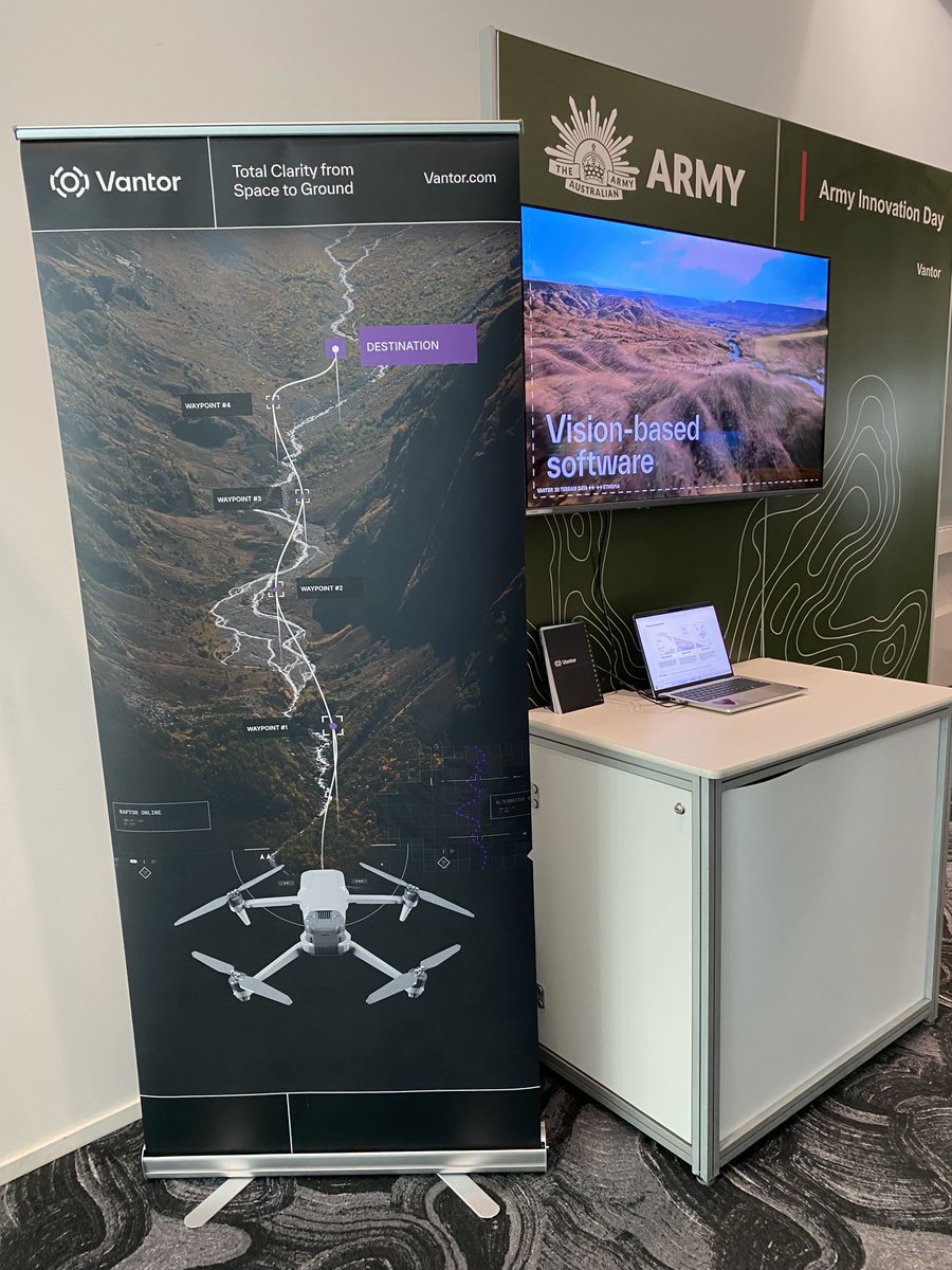 vantortech's tweet photo. This fall, Vantor’s Raptor team completed successful flight demonstrations for the Australian Defence Force and joined defense leaders, customers and partners at Land Forces in Australia and the Modern Warfare Conference in Romania.

Three themes stood out in conversations about the future of autonomous operations:

• Resilient navigation when GPS is unavailable or unreliable
• Spatial intelligence that turns observations into actionable insight
• Connected systems that help platforms, sensors and teams coordinate

At Land Forces, Vantor Chief Product Officer Peter Wilczynski explored these ideas in his keynote. Raptor was also one of nine solutions shortlisted from 230 submissions for the Australian Army’s Army Innovation Day 2026. Thanks to everyone who joined the conversations. 

Learn more about autonomy that doesn’t rely on GPS: https://t.co/j9VSbhcyNk