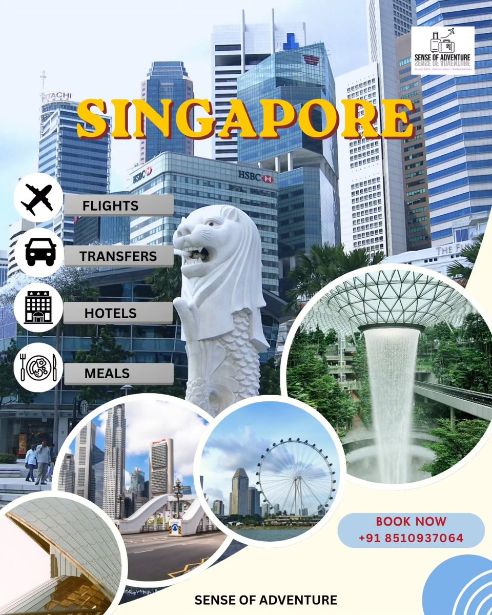 SilvanaMarques7's tweet photo. Stop dreaming and start packing. Our premium Singapore package includes international flights, private transfers, handpicked hotels, and daily meals. Ready to explore? DM us or call to book now. https://t.co/FaR7BvVjcy