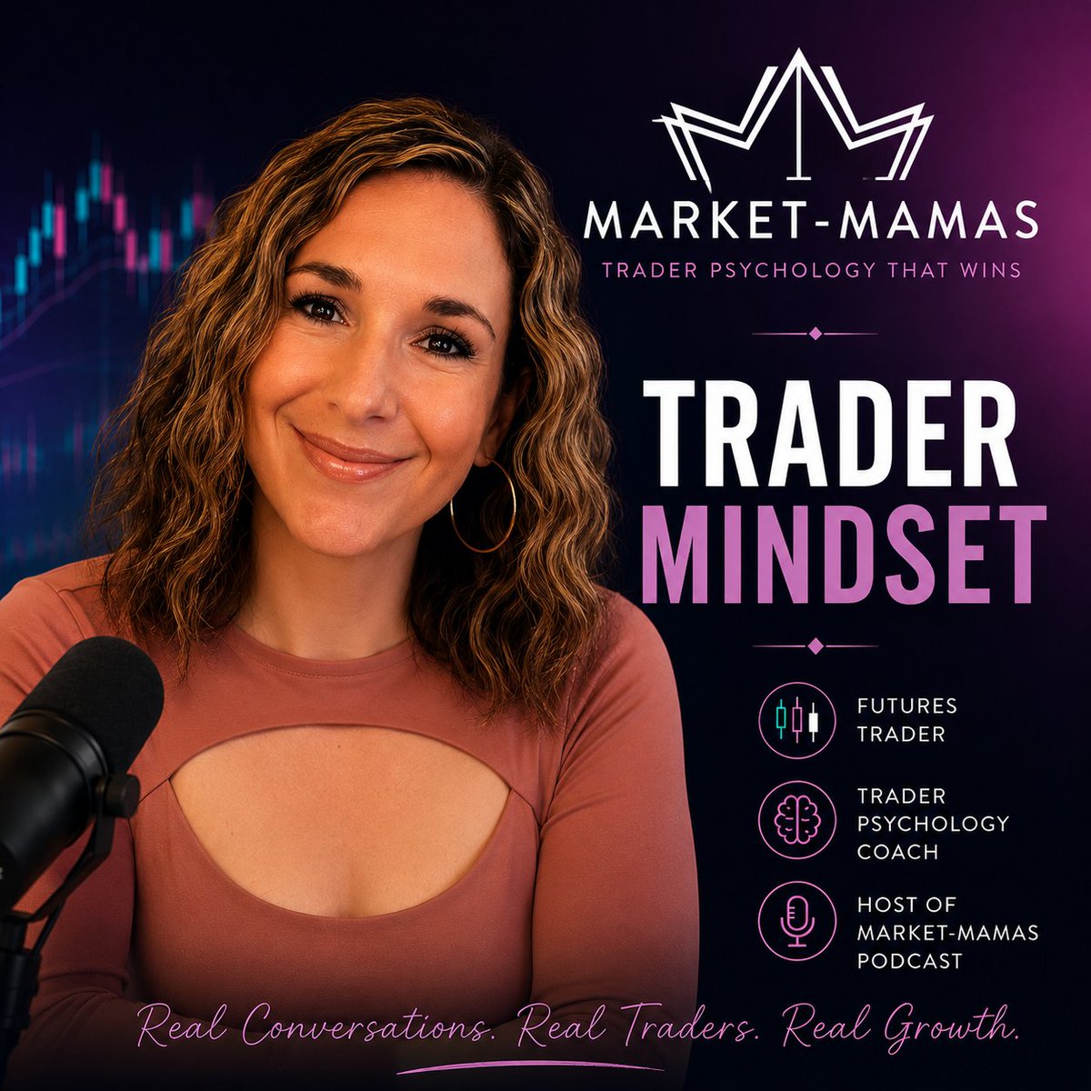 MarketMamasPod's tweet photo. Welcome to Market Mamas! 🎙️

I'm Becky — futures trader, psychology coach &amp; podcast host.

Sharing trading insights, mindset &amp; lessons from the markets.

⚠️ Futures trading involves substantial risk.

Disclosures: https://t.co/Gcfeg0q8IR

Trade Well. Enjoy Your Best Life. 💗 https://t.co/kAJr8GF7c0