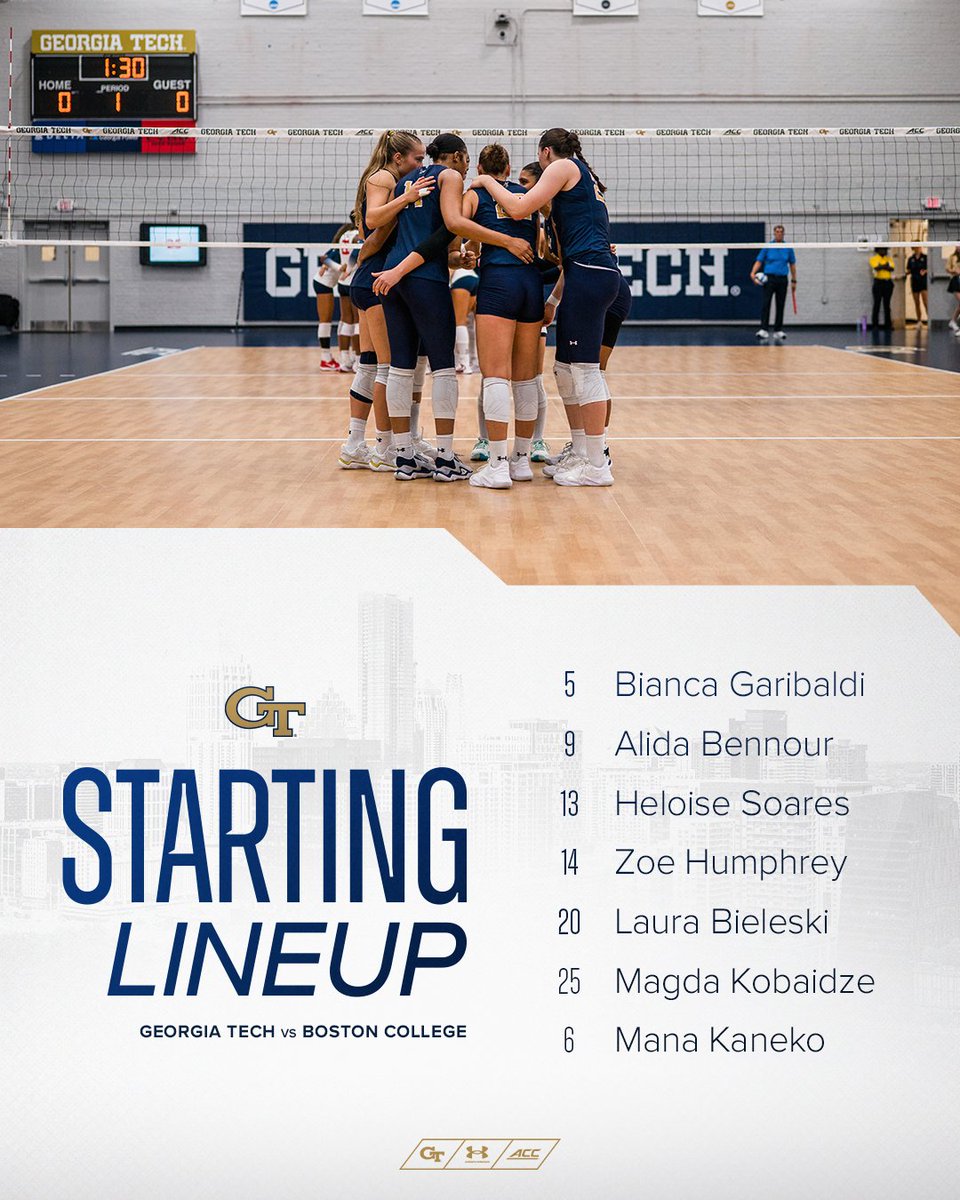 GTVolleyball's tweet photo. Time to get into it! 

🆚 Boston College 
🏠 O'Keefe Gymnasium
🕐 1 p.m.
📺 ACCNX | https://t.co/6sxcnAXP6p
📊 https://t.co/Wl4ieUIvjw

#PointTech x #StingEm 🐝 https://t.co/1nOJYkRs7j
