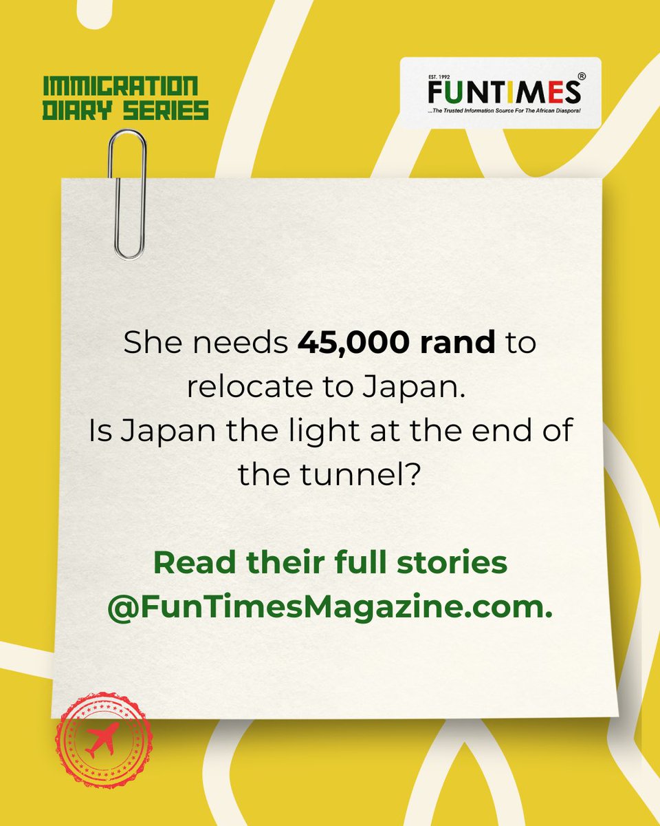 FunTimesMag's tweet photo. Gail Ncube sent out over 200 job applications every week and faced several rejections. Now, she is working towards a new chapter in Japan, determined not to let her circumstances define her future.

Read her story at https://t.co/zgcvgvUcOE.

#FunTimesMagazine #ImmigrationStories #AfricanDiaspora #LifeAbroad #JapaStories