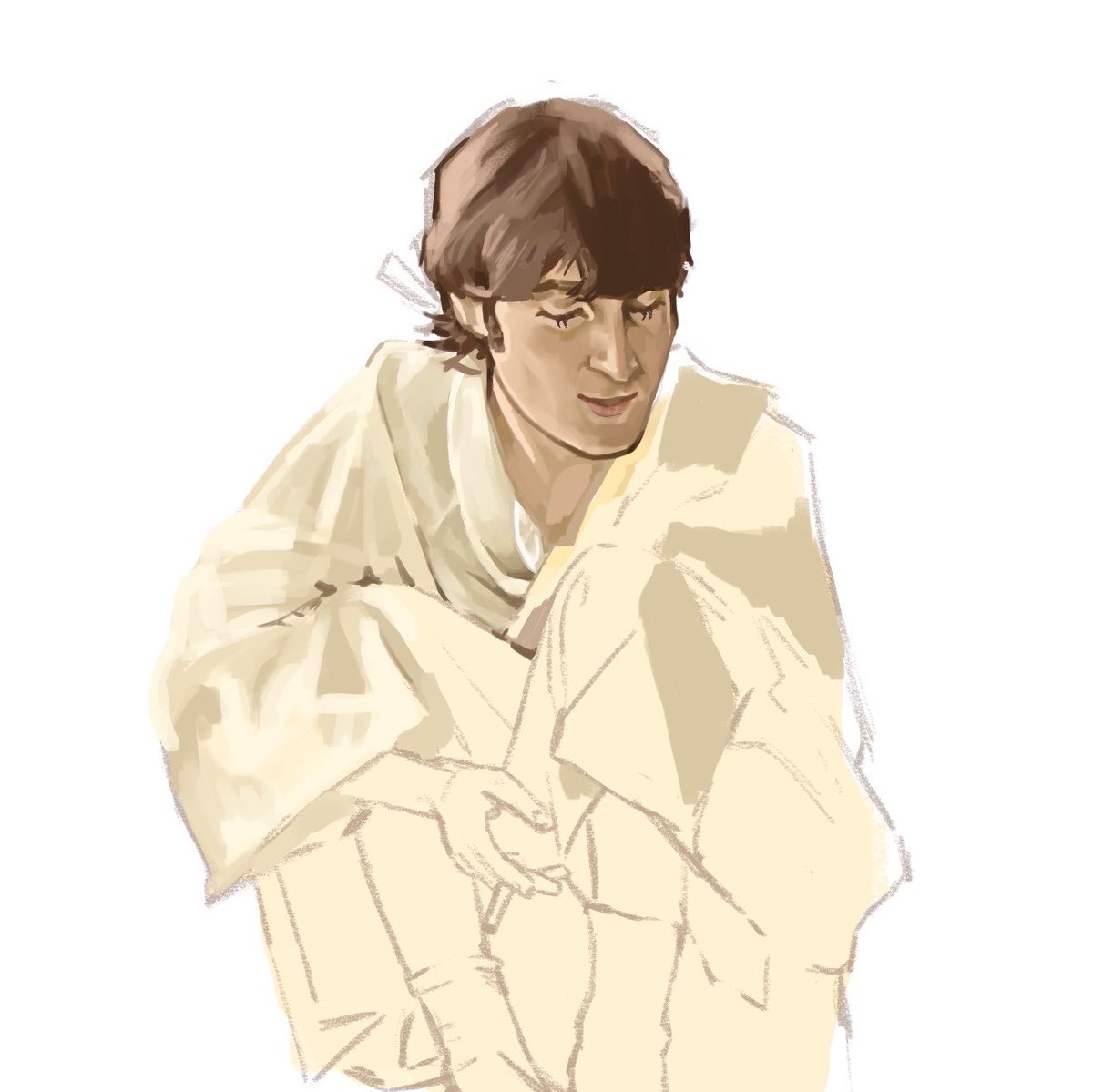 adustybook's tweet photo. I forgot how much I HATE painting fabric folds. May god grant me patience https://t.co/Ziy1X4Lr4v