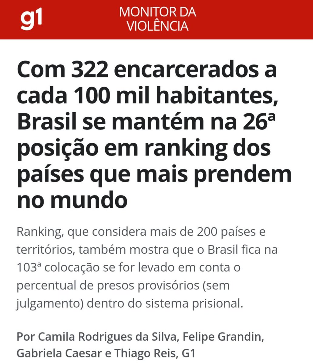 EMesmo83081's tweet photo. @emerson_is @ShinjiKaisen 26° população carcerária https://t.co/6nTbLKOLfg