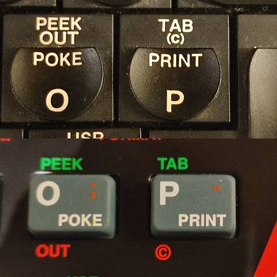 Golden_Slumb's tweet photo. The original Speccy keyboard had BASIC commands printed on the keys. In command mode, press P and it entered PRINT. Talk about a shortcut! #ZXSpectrum

BACK THE BOOK: https://t.co/YXBVezDvvx https://t.co/3Jzq1D5ssf