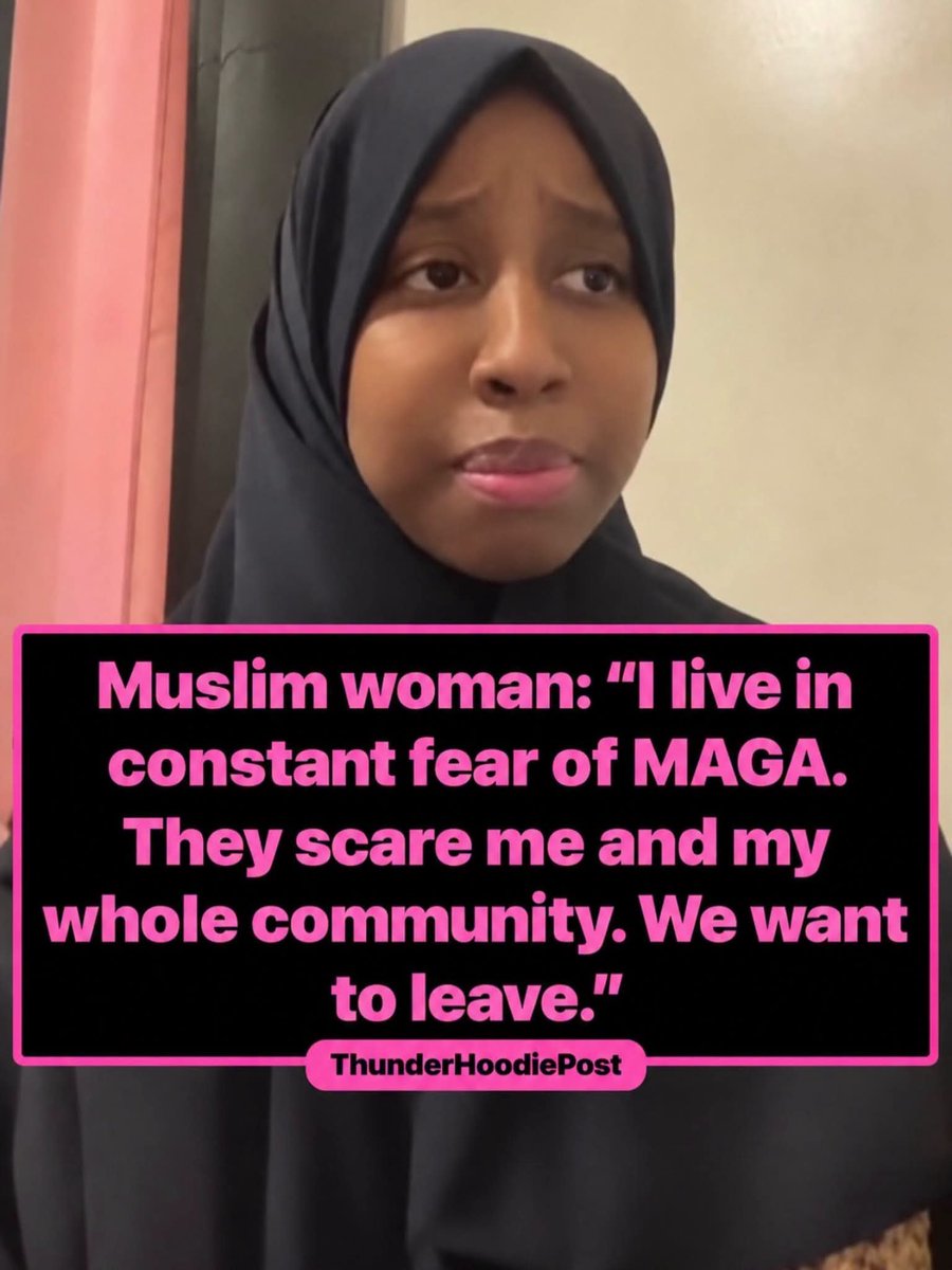 ag_0012's tweet photo. Muslim woman: I live in

constant fear of MAGA.

They scare me and my whole community. We want to leave. https://t.co/XS2YugCvDl