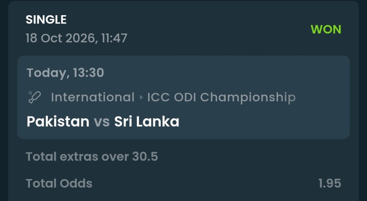SportsTrade0's tweet photo. Winner 🏆
#PAKvsSL #ODI https://t.co/aCZJc1LiNl
