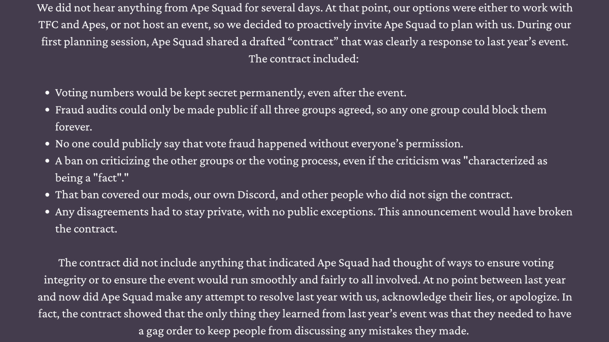 TheBurrowTF's tweet photo. The Burrow will not be involved in the next Contestant Choice Awards. I hope you understand our decision and the genuine thought put into it. This is not something I enjoy having to post, but I firmly believe a healthy community is one that learns from mistakes. https://t.co/BzbBWFbiKe