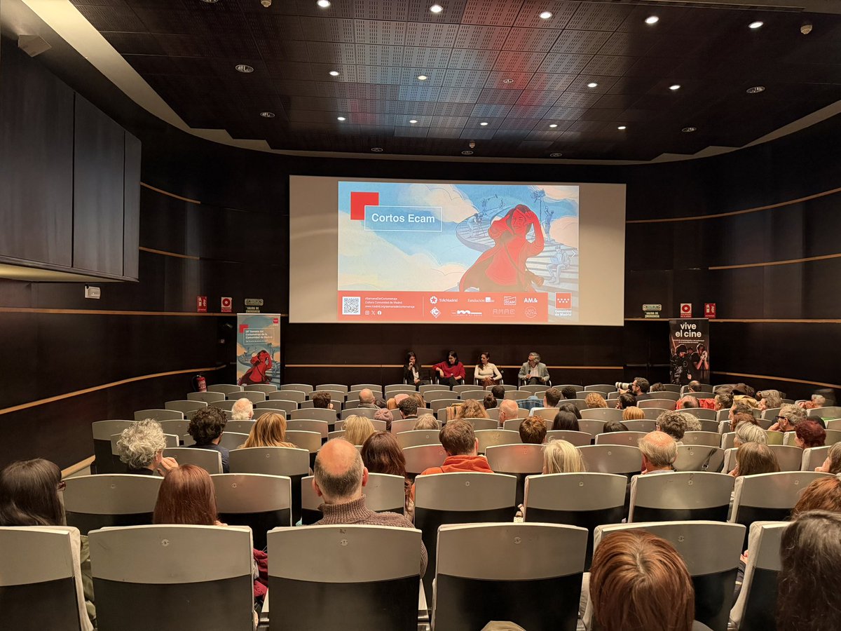 ECAM_'s tweet photo. Asistimos a la 28ª Semana del Cortometraje de la Comunidad de Madrid, con la proyección de cortometrajes históricos de la escuela ✨❤️:
 
👉 ‘La araña negra’, ‘El hombre del saco’, ‘Clases particulares’, ‘La noche de las ponchongas’ y ‘La fiesta del fin del mundo’. https://t.co/5Lj5ahx6j1