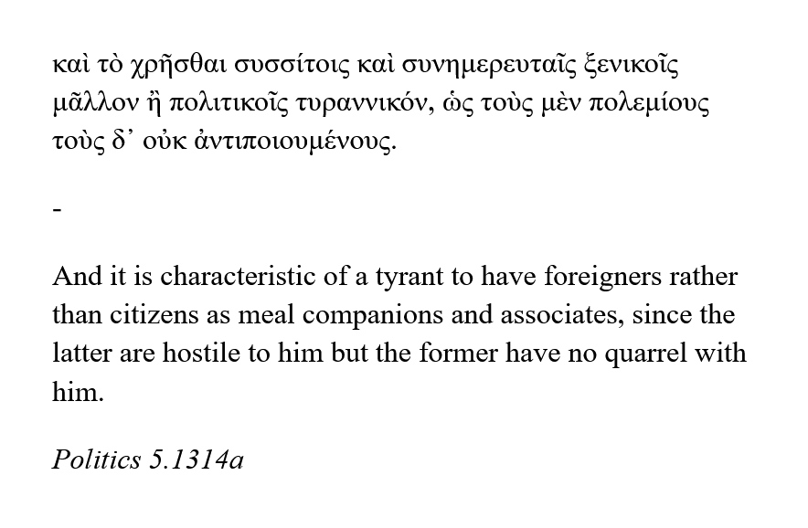 Athanasius_45's tweet photo. Aristotle on how to identify a tyrant: https://t.co/cokDnaVxPL