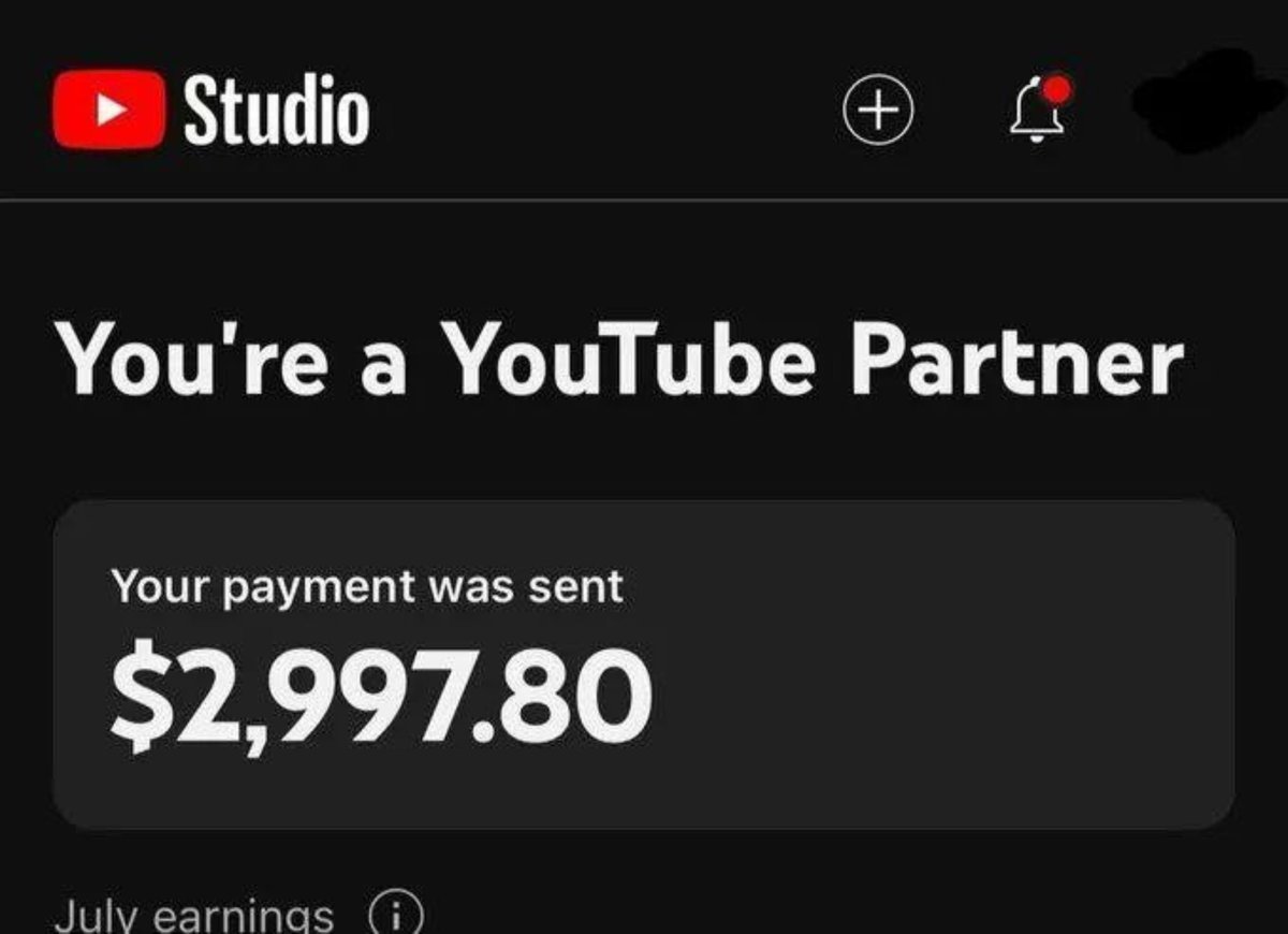 Unnati_builds24's tweet photo. Automated content creation is the new gold rush

I don't understand why people don't just lock in on YouTube 

My faceless YouTube channels make me $2,997.80 +/month (long form only) 

There is 𝗻𝗼 𝗹𝘂𝗰𝗸 involved. 

Let me send you a free course on exactly how to do it. 

To get: - 
1. Follow (So I can DM you ) 
2. Retweet 
3. Reply " Yt " Must follow me to get DM. 

Free for 48 hours.