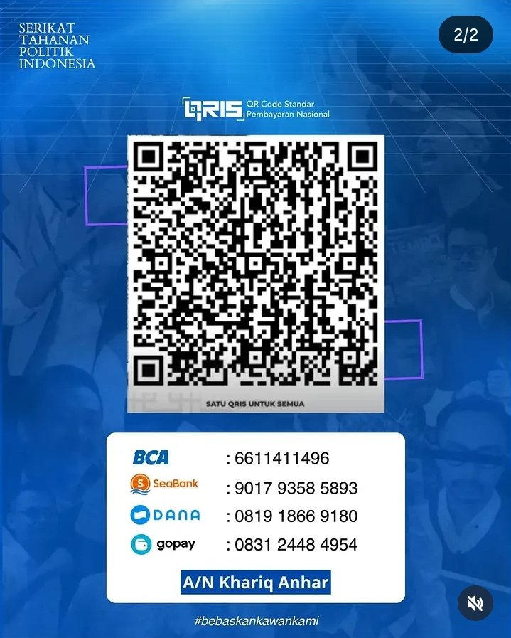 bourdyu's tweet photo. Btw ngomongin temen2 yang ditangkap, setapol buka donasi untuk para tapol guysss

Parmedjal juga buka donasi untuk keperluan logistik aksii https://t.co/TuwLo97EMI