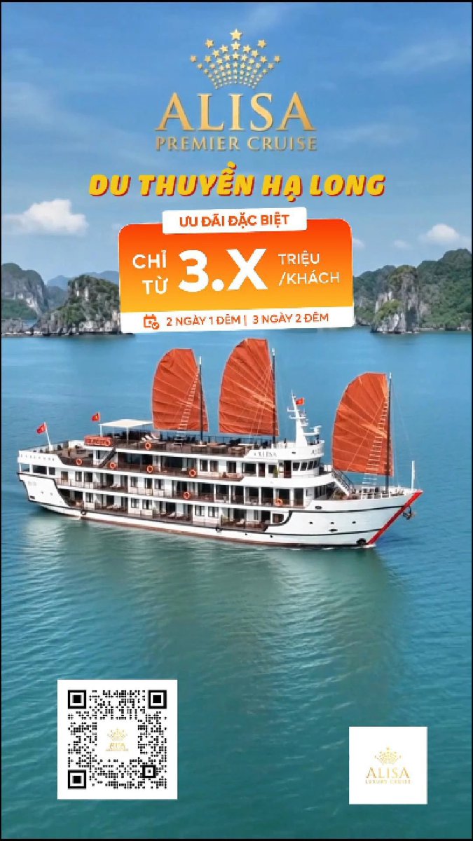 JLokitop's tweet photo. Từ 3. x triệu/khách, trải nghiệm du thuyền Alisa Premier 5 sao khám phá Vịnh Hạ Long: suite ban công riêng, bể bơi vô cực, ẩm thực tinh tế, kayak và hang động. Ưu đãi đến 30/09/2026. Liên hệ tư vấn. https://t.co/rjsoWbN2SZ