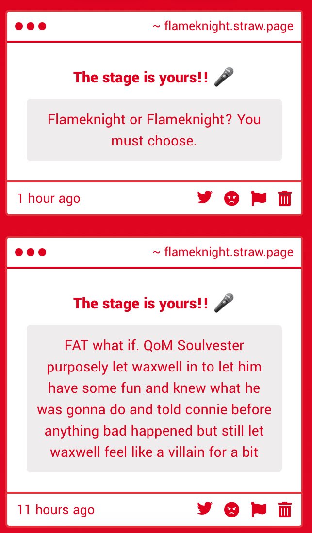 soulvesterss's tweet photo. 1( oh that DEFINITELY happened dude I swear because soulvester was literally doing his job one second and then next second he was in the crowd he knew backstage would be fine except for waxwell or something I can't remember a thing from the music vid
2( uhh the second flameknight https://t.co/SJ8yovEbPr