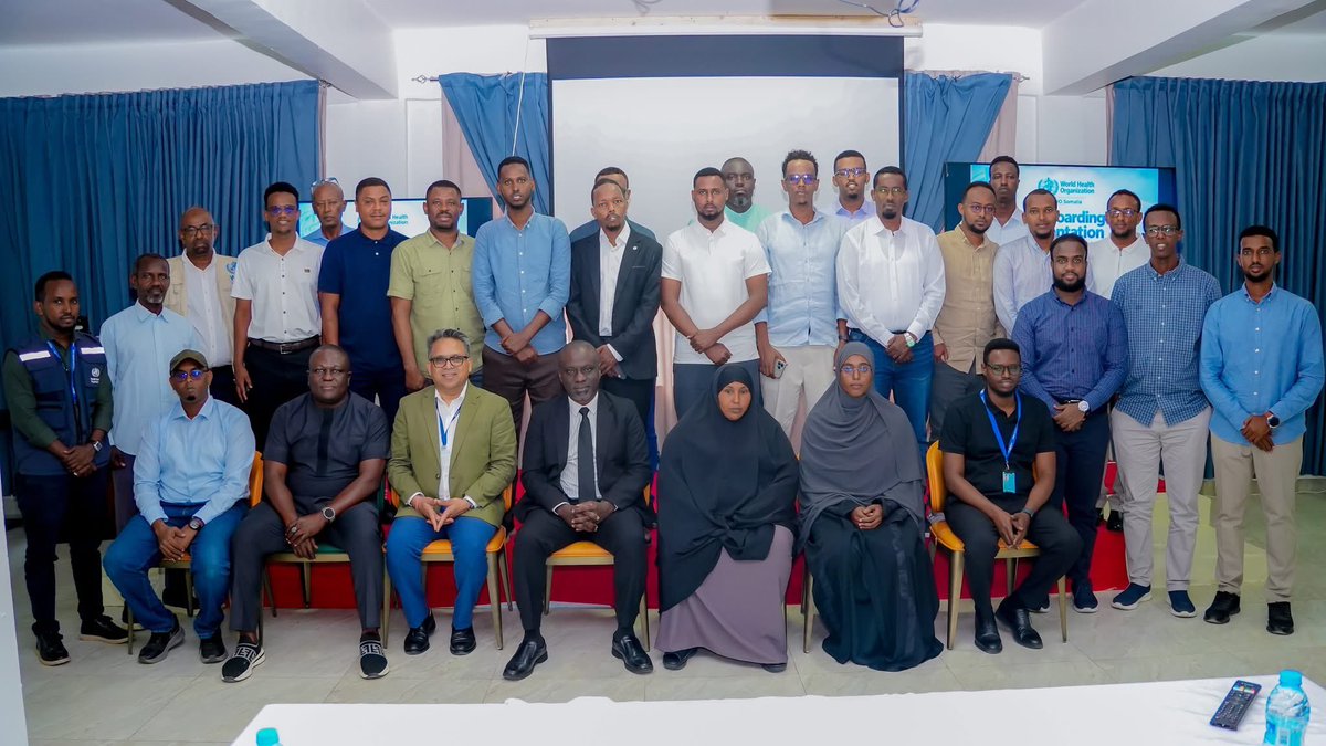karamagih's tweet photo. Today, I joined the orientation of newly recruited District-level Public Health Officers in Mogadishu. These medical doctors will play an important role in preparing for and ensuring the quality of polio vaccination campaigns, while also strengthening routine immunization, disease surveillance, emergency preparedness and response, and other public health needs across the districts they serve.

Working with Somalia’s Ministry of Health, UNICEF and GPEI partners, we are bringing public health leadership closer to communities, where effective action can make a lasting difference.

Our ambition is clear: end polio and turn the gains made towards eradication into stronger public health systems that protect communities against a wider range of health threats. @WHOSom 

#EndPolio #PublicHealth #Somalia