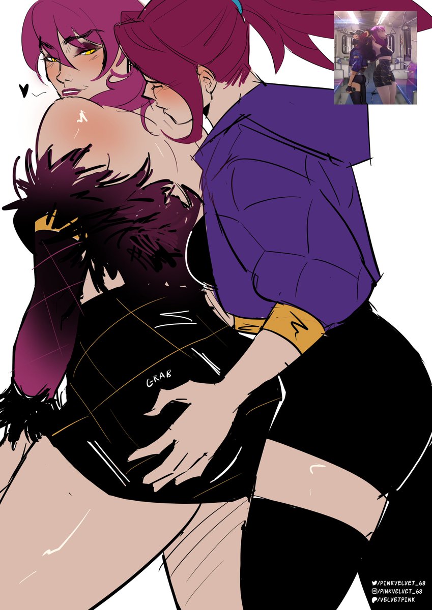 pinkvelvet_68's tweet photo. Eve is so thicc, omg. Their thicc gap is so insane
#evekali #artoflegends #wlw #yuri #KDA https://t.co/eBXDTkMf2n