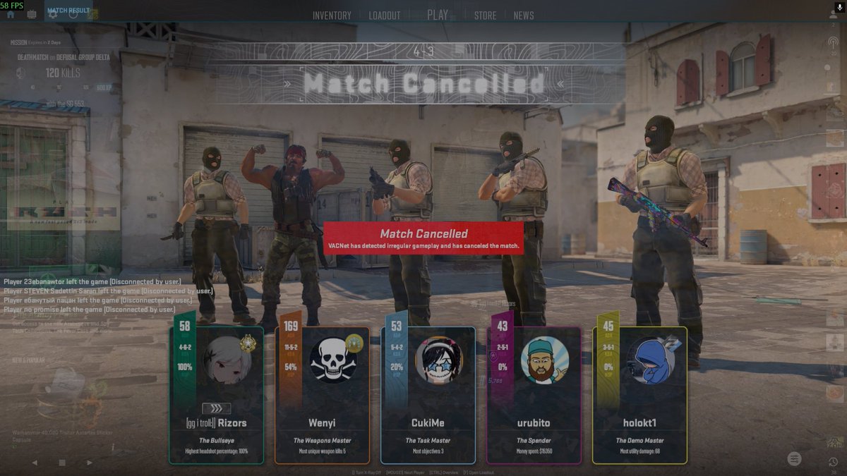 Leviofshrtwt's tweet photo. So I just got vac banned for playing scout only :D https://t.co/bTR2ggXa9v