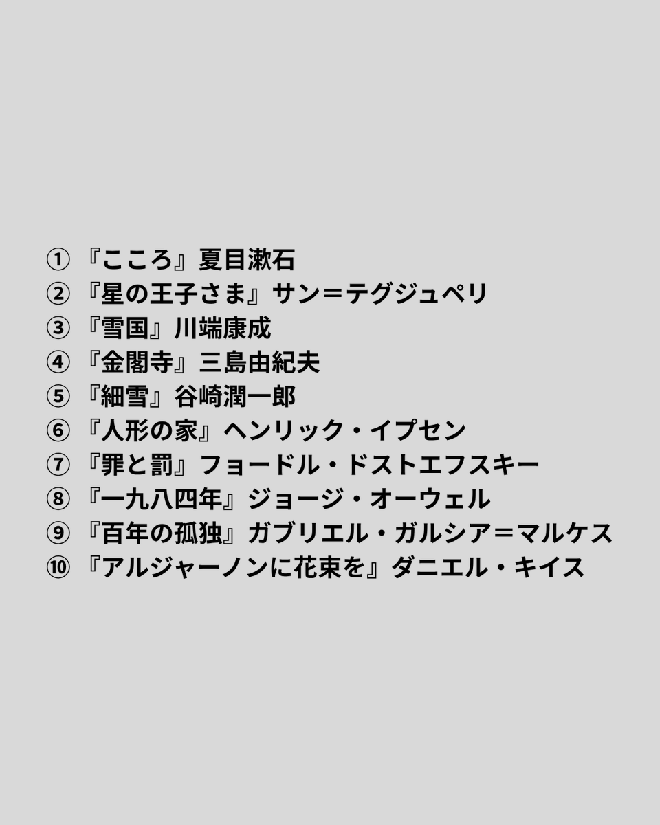 nbee711's tweet photo. 絶対に読んでほしい十冊の本。 https://t.co/P3mq3OK1tl