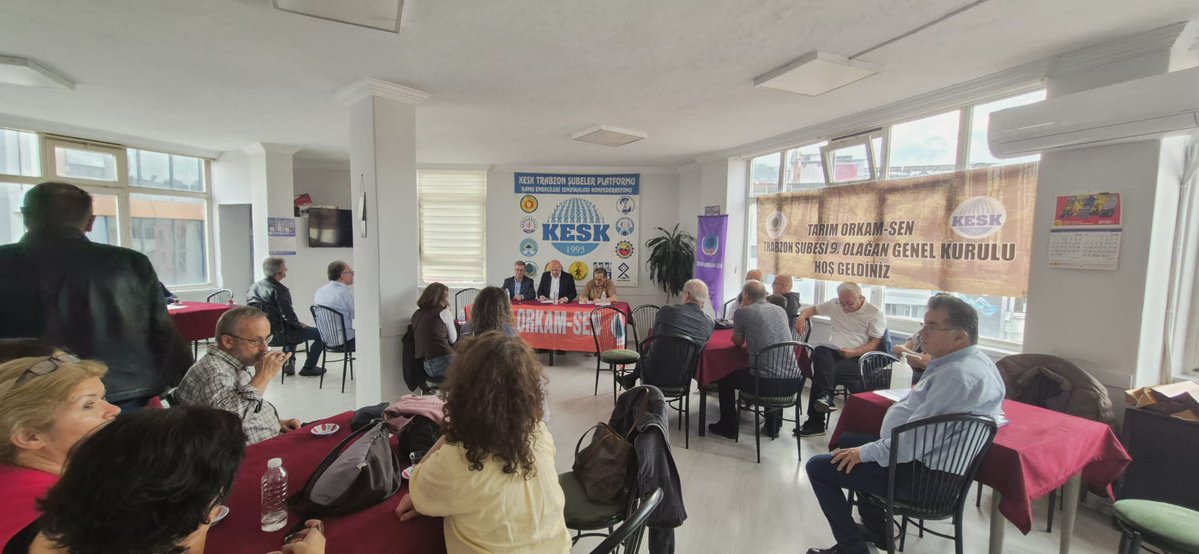 TARIM_ORKAM_SEN's tweet photo. 📢 TRABZON ŞUBEMİZ 9. OLAĞAN GENEL KURULUNU GERÇEKLEŞTİRDİ!  

8. Dönem Şube Yönetim Kurulu üyeliği görevini yürüten arkadaşlarımıza bugüne kadar verdikleri emek ve mücadele için teşekkür ediyoruz.  

Yeni dönemde görev alan arkadaşlarımıza başarılar diliyor, emeğin, dayanışmanın ve örgütlü mücadelenin büyütülmesi yolunda birlikte yürüyeceğimiz bir dönem diliyoruz.  

Yaşasın örgütlü mücadelemiz! 
Yaşasın Tarım Orkam-Sen! 
Yaşasın KESK!