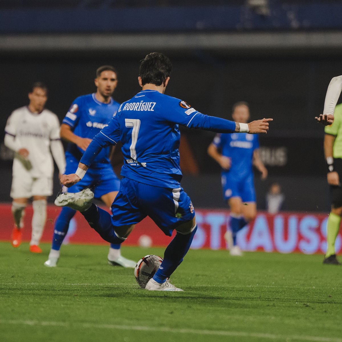 ArsenKveFCB's tweet photo. Dani Rodriguez is finally starting to have an impact in Croatia after returning from an injury. Won the winning penalty in the Europa League as he came on as a substitute. Today started, scored the first goal and also won another penalty. Contributing to 3 goals in the last 2 matches. Happy for him.