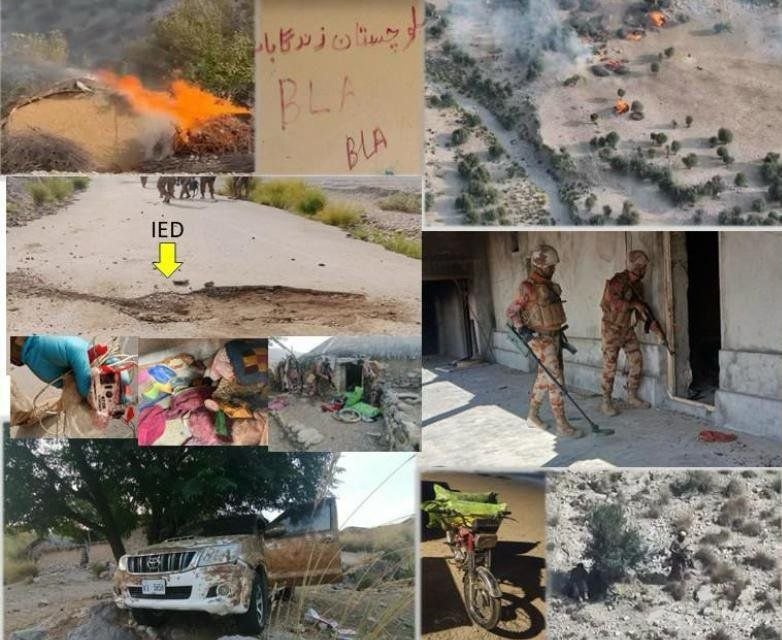 FrontLineWarior's tweet photo. بلوچستان: پھیری اور وام تنگی میں  انٹیلی جنس معلومات کی بنیاد پر آپریشن پھیری-II کیا گیا۔ اپریشن کے دوران 13 دہشت گرد مارے گئے۔  7 آئی ای ڈی، ایک ڈبل کیبن گاڑی، ایک موٹر سائیکل، یوریا کی 7 بوریاں اور دھماکہ خیز مواد سے بھرے 6 ڈبے برامد کیے گیے

#Balochistan #Pakistan #Terrorism https://t.co/Nky6M18icl