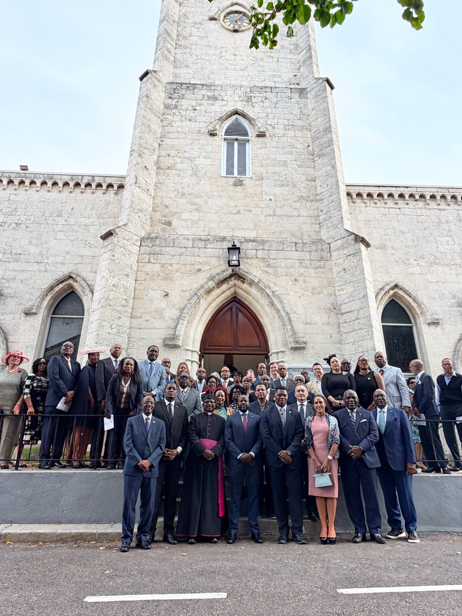 MOFABahamas's tweet photo. Diplomatic Week 2026 opened today at Christ Church Cathedral, Nassau. Hon. Darron Pickstock spoke on behalf of Hon. Fred Mitchell. The week runs 18โ23 October under the theme โOrange, Blue and Green Economies: New Frontiers for Trade and Economic Development.โ #DiplomaticWeek2026 https://t.co/EJhsXimrEV