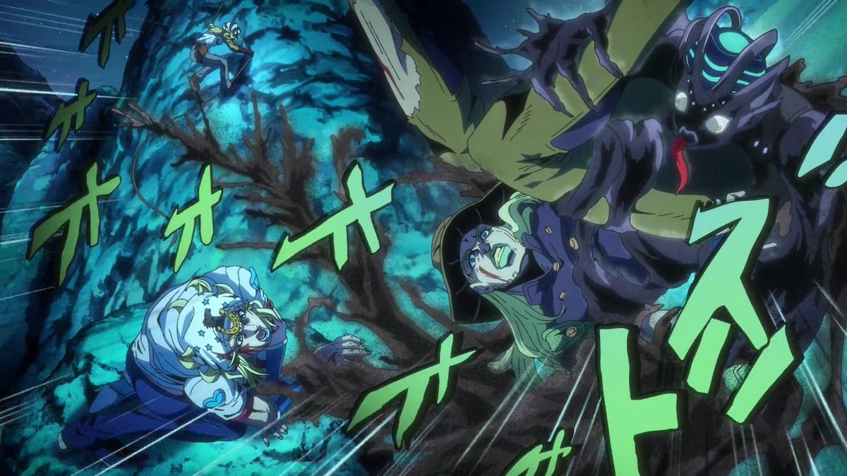 JJBASoundDesign's tweet photo. I remember people being down on early SBR but to me it's like a highly concentrated dose of classic JoJo

It's almost like a send off before araki changed his writing style and I love it https://t.co/JkTglGU6Ld