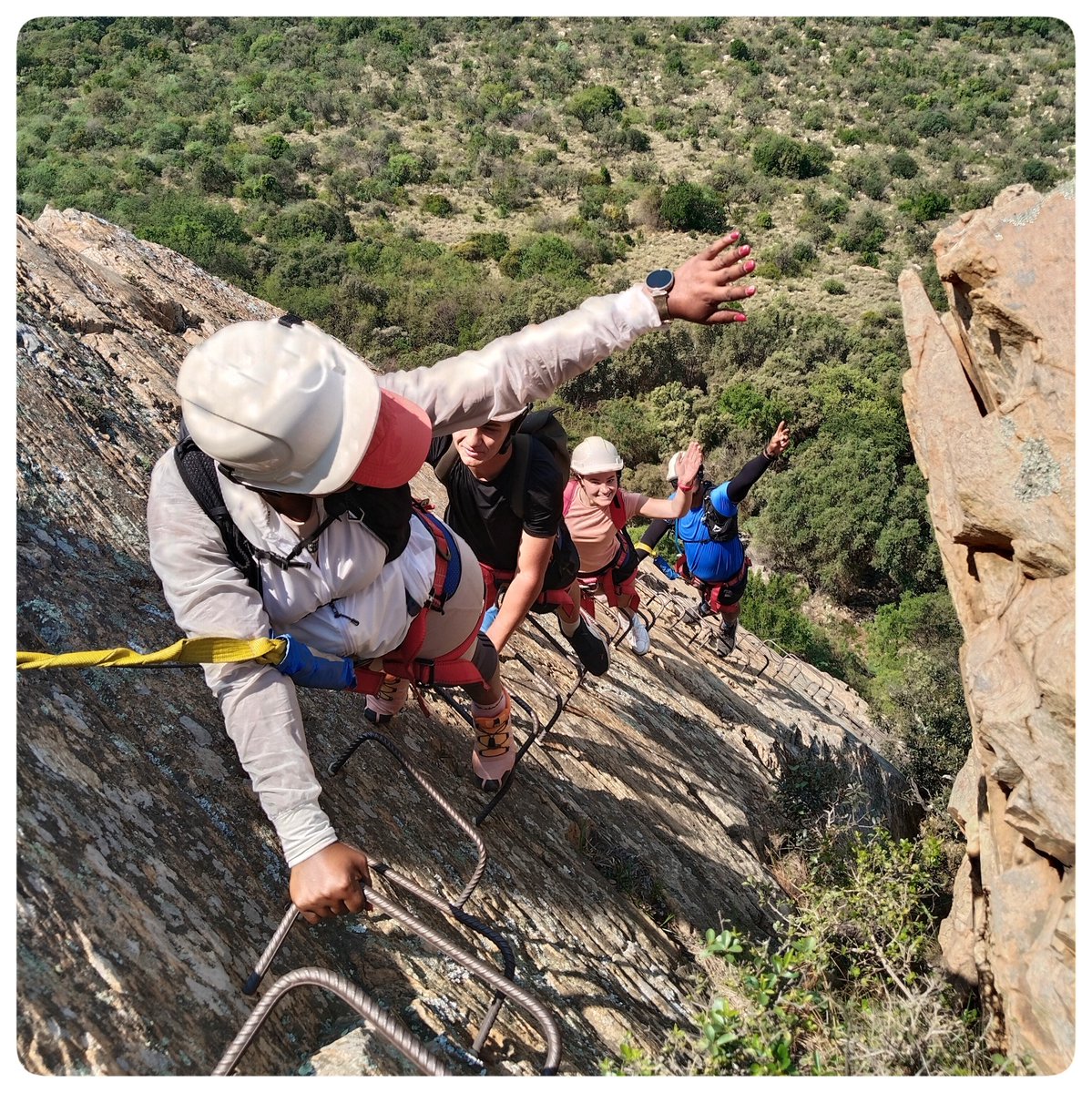 MicroAdventure5's tweet photo. V I A  F E R R A T A  C L I M B ⛰️🧗🏽

Seek Adventure!⛰️

We had an epic Saturday hiking 🥾 and climbing the Via Ferrata at 📍 @shelter_rock_adventures in the Magaliesberg Mountains!⛰️

Join us on the 15th of November for this epic adventure! DM us for more info! https://t.co/Gg5xcrUffa