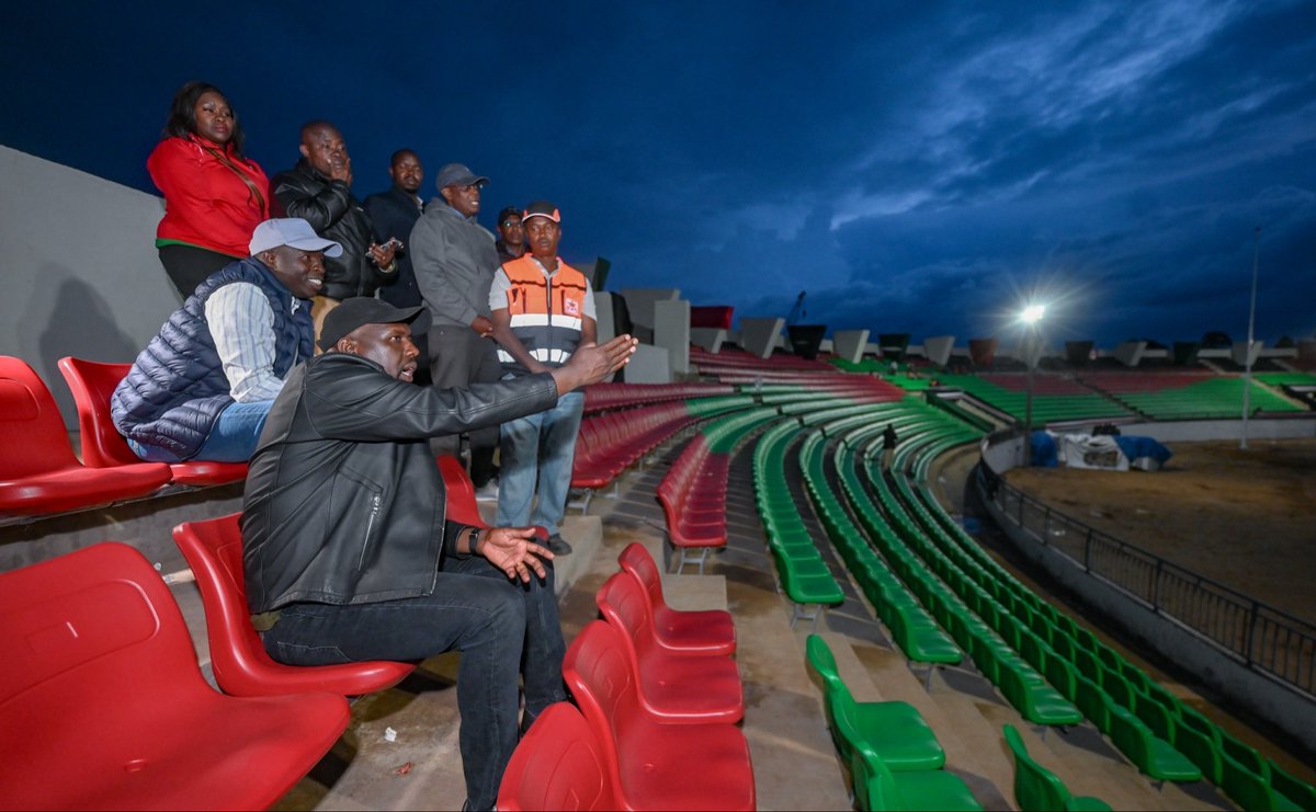 kipmurkomen's tweet photo. This evening, I inspected the construction of Kipchoge Keino Stadium in Eldoret, Uasin Gishu County, ahead of the Mashujaa Day celebrations.

We are impressed by the pace and quality of the upgrading works at the stadium.

Although not yet complete, the 15,000-seater stadium is in good shape to host this year's Mashujaa Day celebrations.

The stadium is being upgraded to world standards, featuring a modern football pitch, an improved running track, modern changing rooms, an expanded VIP pavilion, and modern floodlighting.

We have put in place adequate measures to ensure the security of those attending the celebrations. We urge everyone to adhere to the laid-down safety guidelines.