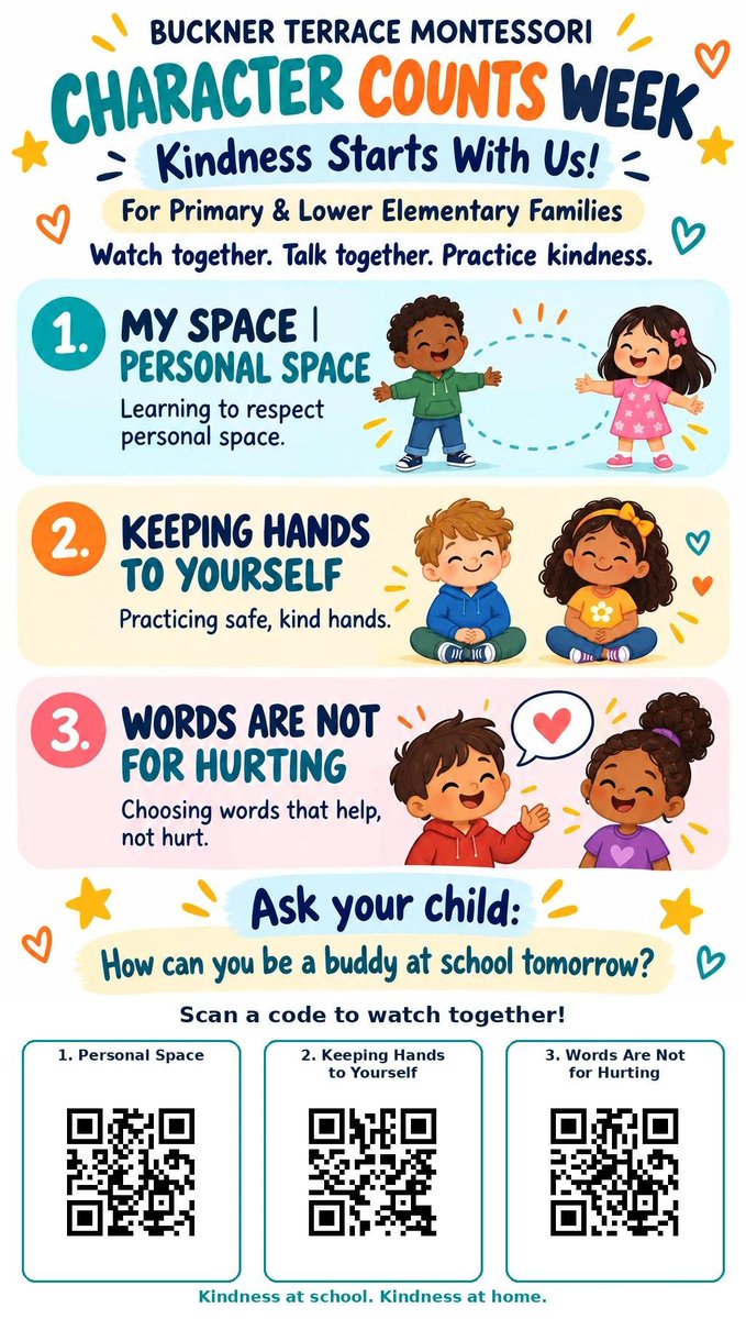 CounselorBTM's tweet photo. It's @CHARACTERCOUNTS week💚🧡💙
Join us in talking about good manners, being kind and most importantly being a buddy to others.  
@MontessoriBT @CounselingDISD @DISD_Libraries 
@dallasschools https://t.co/rRsVNYWCT6