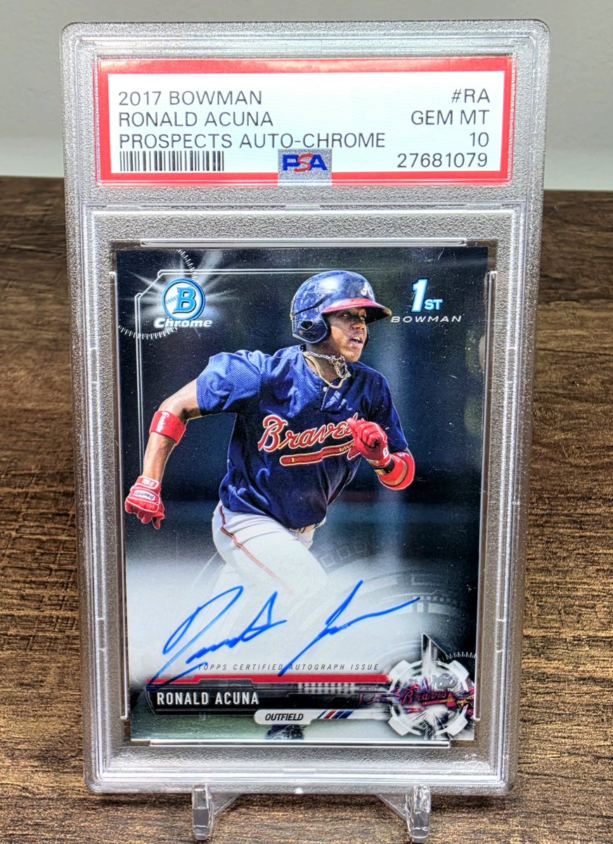 atlanta_cards's tweet photo. 2017 1st Bowman Chrome Ronald Acuna Jr Auto PSA 10!

$1125 Net. Weird Sales

Retweets greatly appreciated! https://t.co/P1CrzsLIgC