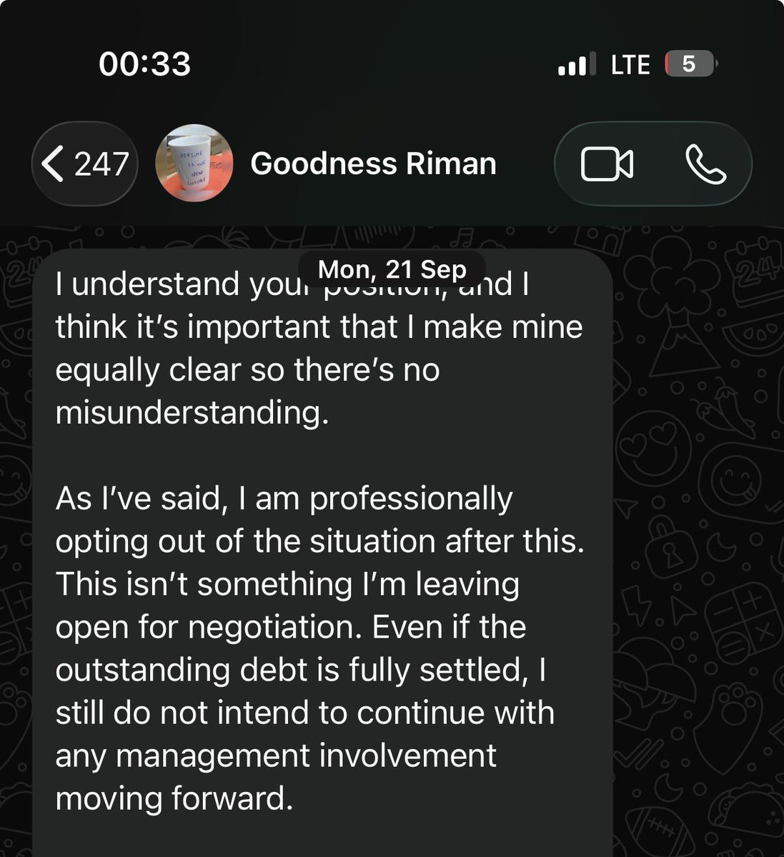 Benvick23's tweet photo. @BellsImoh it was clearly stated. I was never paid to manage your Fb page. The earlier screenshot was for “PR”. Check the narration carefully. All I need is my pay, I never wanted to go this far, but since you decided to block me and give your fans room to drag, i will be back. https://t.co/L7OQ5dWhH4