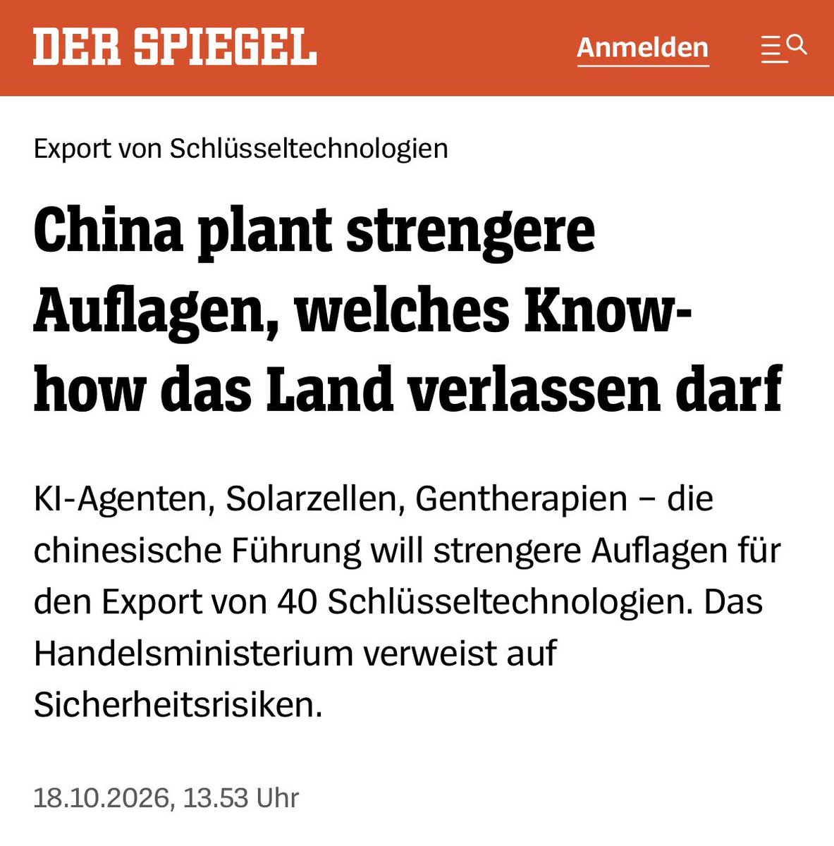 42tw1tter1sd3ad's tweet photo. Wisst ihr noch, wie Christian Lindner Solarzellen 2024 als „keine Hightech-Technologie“ abgetan hat? Und wie er später erklärte, bei einem Lieferstopp aus China würden anderswo schnell neue Fabriken entstehen?

Mit dieser Haltung beendete die FDP den Schutz, der den verbliebenen deutschen Solarherstellern nach dem unfairen Wettbewerb mit hochsubventionierten chinesischen Importen noch blieb. Tausende heimische Jobs gingen verloren.

Heute meldet der Spiegel: Peking plant Exportkontrollen für Verfahren zur Herstellung von Solarzellen – darunter TOPCon, HJT, XBC und Perowskit-Tandem. Die Begründung: Sicherheitsrisiken und die Nutzung in Raumfahrt und Verteidigung. China stuft Solarzellentechnologie als strategisch ein. Berlin hatte sie 2024 als Billigware abgetan.

Und China kann den Hebel nutzen, den wir ihm überlassen haben: 98 Prozent aller EU-Modulimporte kommen heute aus China. Gleichzeitig erlebt die Nutzung von Solarzellen im Weltraum – militärisch wie zivil – weltweit einen Boom. Europa, einst der erste Kontinent mit einer hochentwickelten Photovoltaikindustrie, ist durch diese kurzsichtige Politik abhängig geworden.

Die gute Nachricht: Technologisch sind wir noch immer an der Spitze. Institute wie das Fraunhofer-Institut für Solare Energiesysteme ISE, das ISFH in Hameln, ISC Konstanz und das Helmholtz-Zentrum Berlin forschen weiter – ebenso der deutsche PV-Maschinenbau.

Der geplante EU Industrial Accelerator Act sieht erstmals „Made in EU“-Vorgaben für Solarzellen und Wechselrichter vor. Er wird derzeit im Parlament und im Rat verhandelt.

Die schlechte Nachricht: Das Bundesministerium für Wirtschaft und Energie will die Mittel für neue Energieforschungsprojekte 2027 gleichzeitig um ein Drittel kürzen. VDMA und FVEE haben deshalb vor einigen Tagen Alarm geschlagen.

Schon zweimal wurde eine globale Schlüsselindustrie zur Low-Tech erklärt – und Zehntausende Jobs in Europa gingen verloren.

Wisst ihr noch, wie Katharina Reiche 2012 in ihrer Rede die Solarindustrie politisch kleingeredet und preisgegeben hat? KathErina – das E steht für E.ON, Erdöl und Erdgas. Jetzt droht sie, die Interessen der fossilen Industrie erneut über Europas Zukunft zu stellen. Ihre Nähe zu E.ON, Erdgas und Erdöl steht für eine Politik, die unsere Abhängigkeit von fossilen Konzernen fortschreibt.

Das ist nicht nur klimapolitisch rückwärtsgewandt. Es ist sicherheitspolitisch brandgefährlich. Wer zentrale Energieversorgung und Zukunftstechnologien anderen überlässt, macht Europa erpressbar – durch autoritäre Staaten, geopolitische Krisen und Konzerne, deren Geschäftsmodell an fossilen Importen hängt.

Bei der Solarindustrie sehen wir gerade, wohin das führt: China kontrolliert einen Großteil der Lieferkette und kann Exportkontrollen als politischen Hebel einsetzen. Noch einmal denselben Fehler zu machen – diesmal bei der Energiewende insgesamt – wäre unverantwortlich.

Forschung sichern, europäische Produktion aufbauen und den EU Industrial Accelerator Act ambitioniert beschließen. Damit Europa seine Energieversorgung und Zukunftstechnologien selbst gestalten kann. Jetzt.