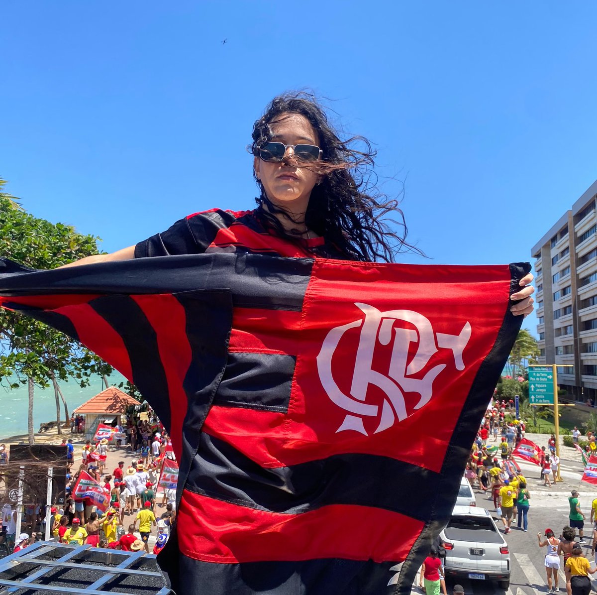 TribunaRN's tweet photo. Maceió e Flamengo contra o fascismo! 

Lindo ato na capital alagoana. https://t.co/QDf2R9H3Oq