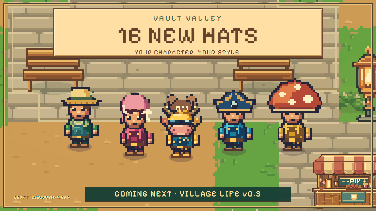 VaultValleygame's tweet photo. Ready for hats? 🎩 https://t.co/kJJSInASvA
