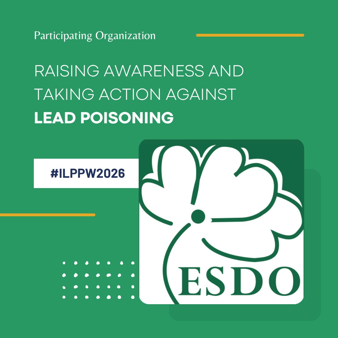 ToxicsFree's tweet photo. IPEN Participating Organization ESDO supports International Lead Poisoning Prevention Week in Bangladesh through public awareness, research and advocacy for stronger lead-safe paint standards.

🔗 Learn more about ESDO’s work: https://t.co/2mnBacfHLw https://t.co/cIuTgkNilS