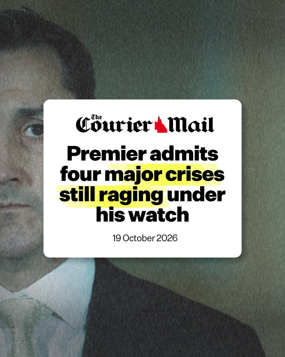 StevenJMiles's tweet photo. Qlders are paying the price after two years of David Crisafulli and the LNP government.

Housing remains out of reach, the affordability crisis is biting, people are dying as our health system buckles under pressure and Qlders do not feel safe.

While they spin, Qlders suffer. https://t.co/uJGHw1ymvj