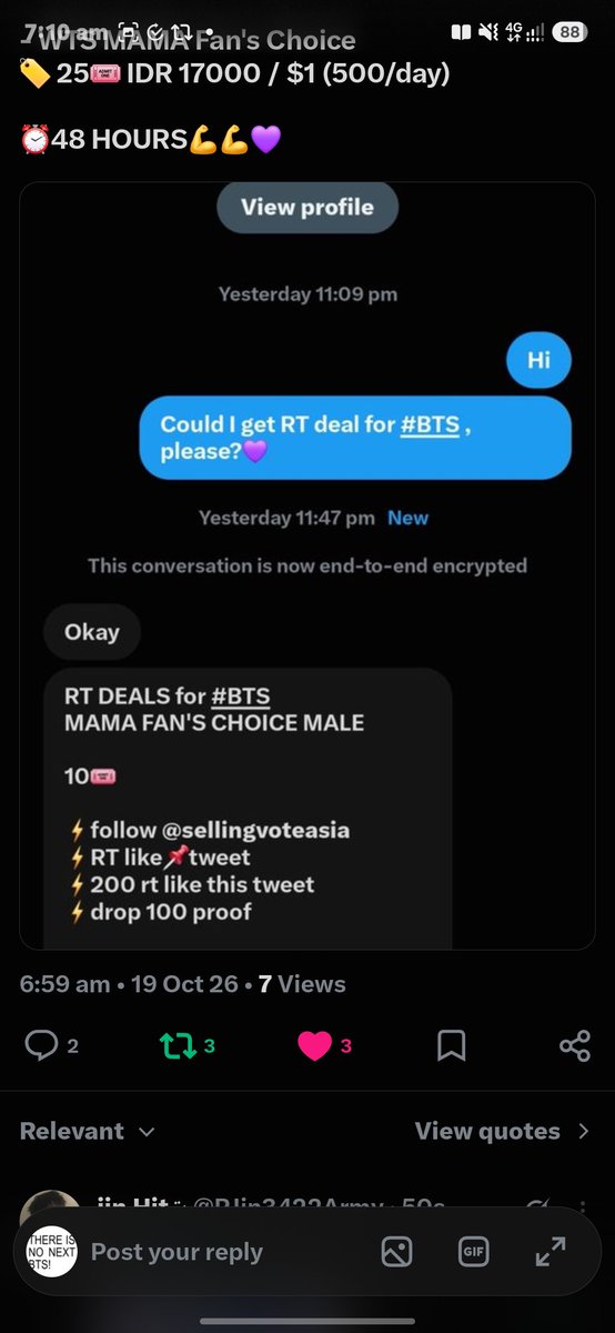 HourEmwzy's tweet photo. @zeynha07 @sellingvoteasia 💜done for #BTS https://t.co/DrnxMuXCeF